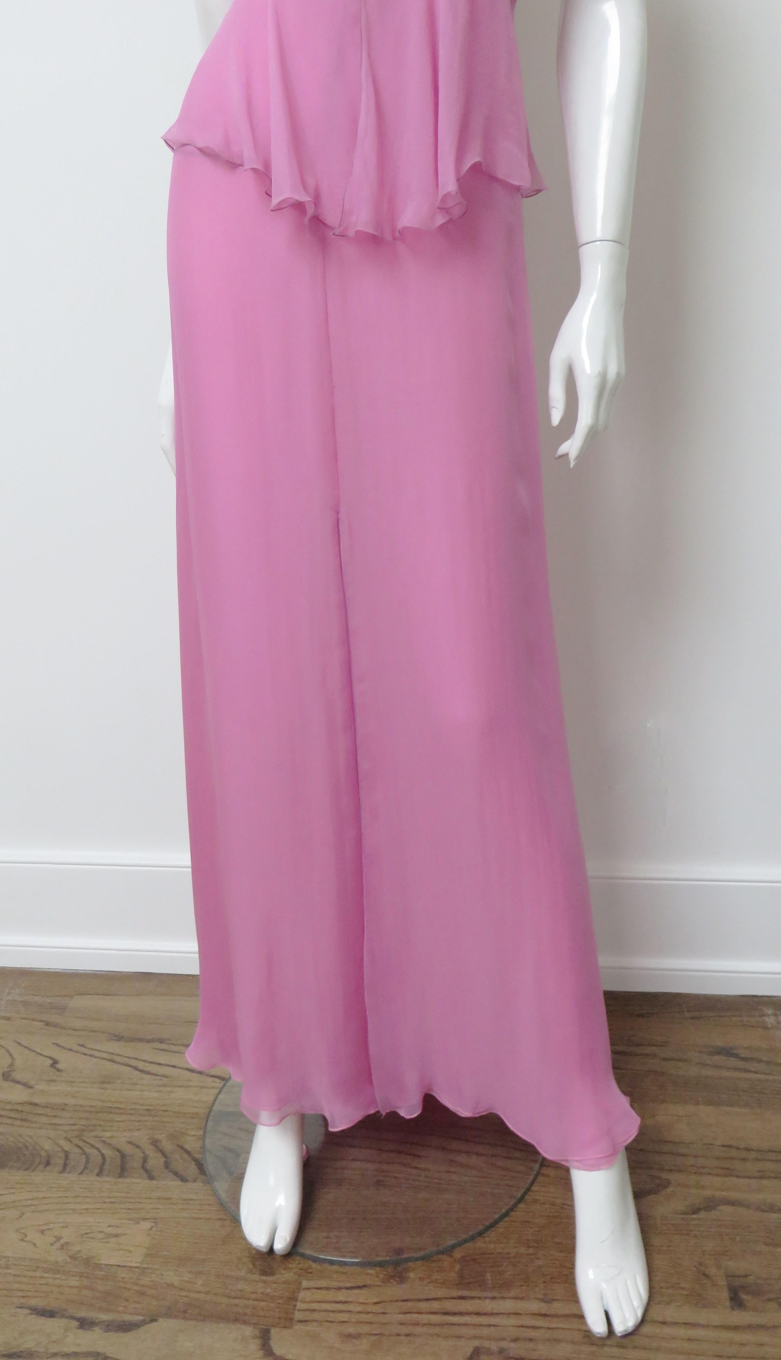 Valentino New Silk Halter Gown with Waist and Back Cut outs S/S 2007 For Sale 1
