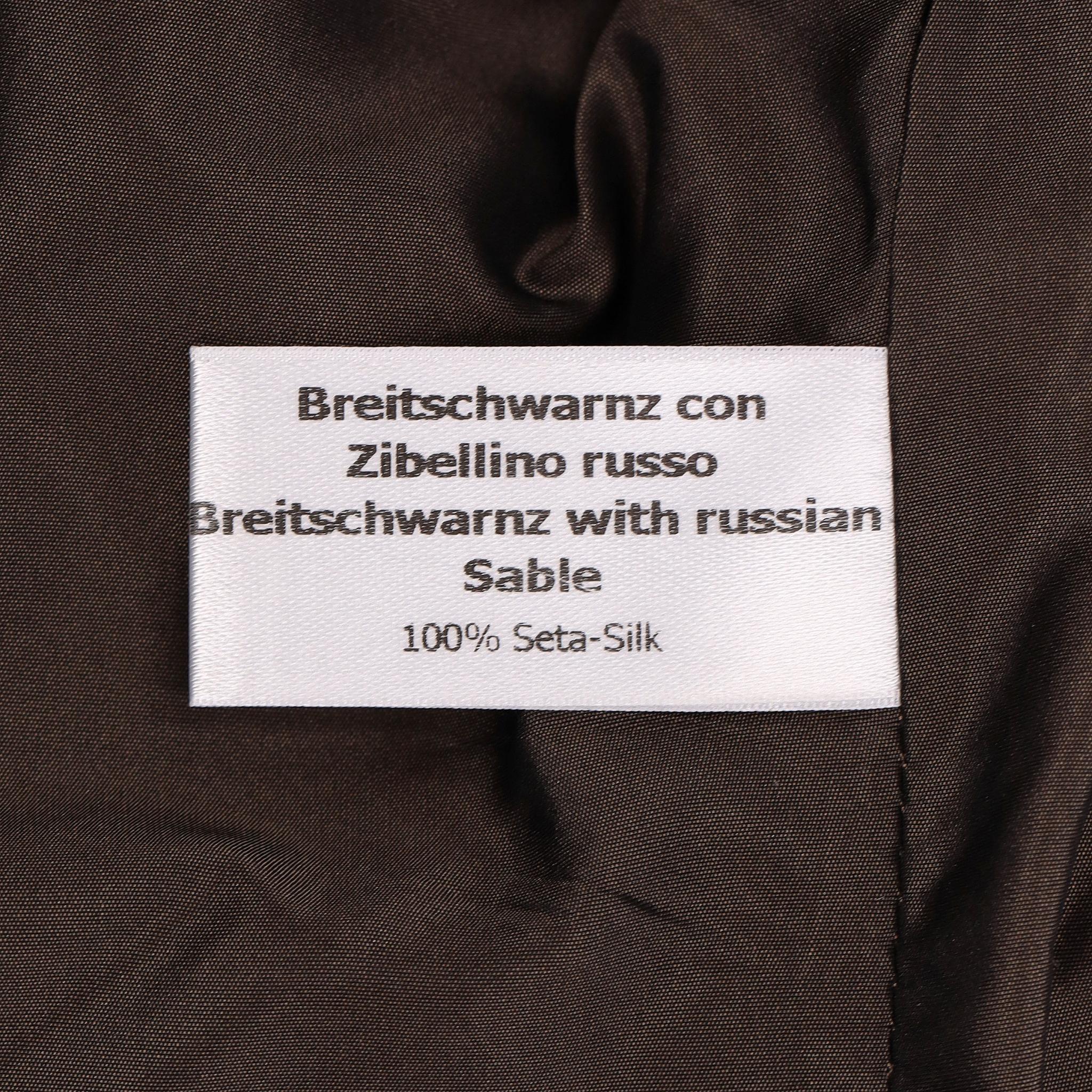 Chaqueta de seda Valentino con ribete de piel de marta rusa en venta 2