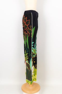 Valentino Silk Pants Printed with Flowers, 2020