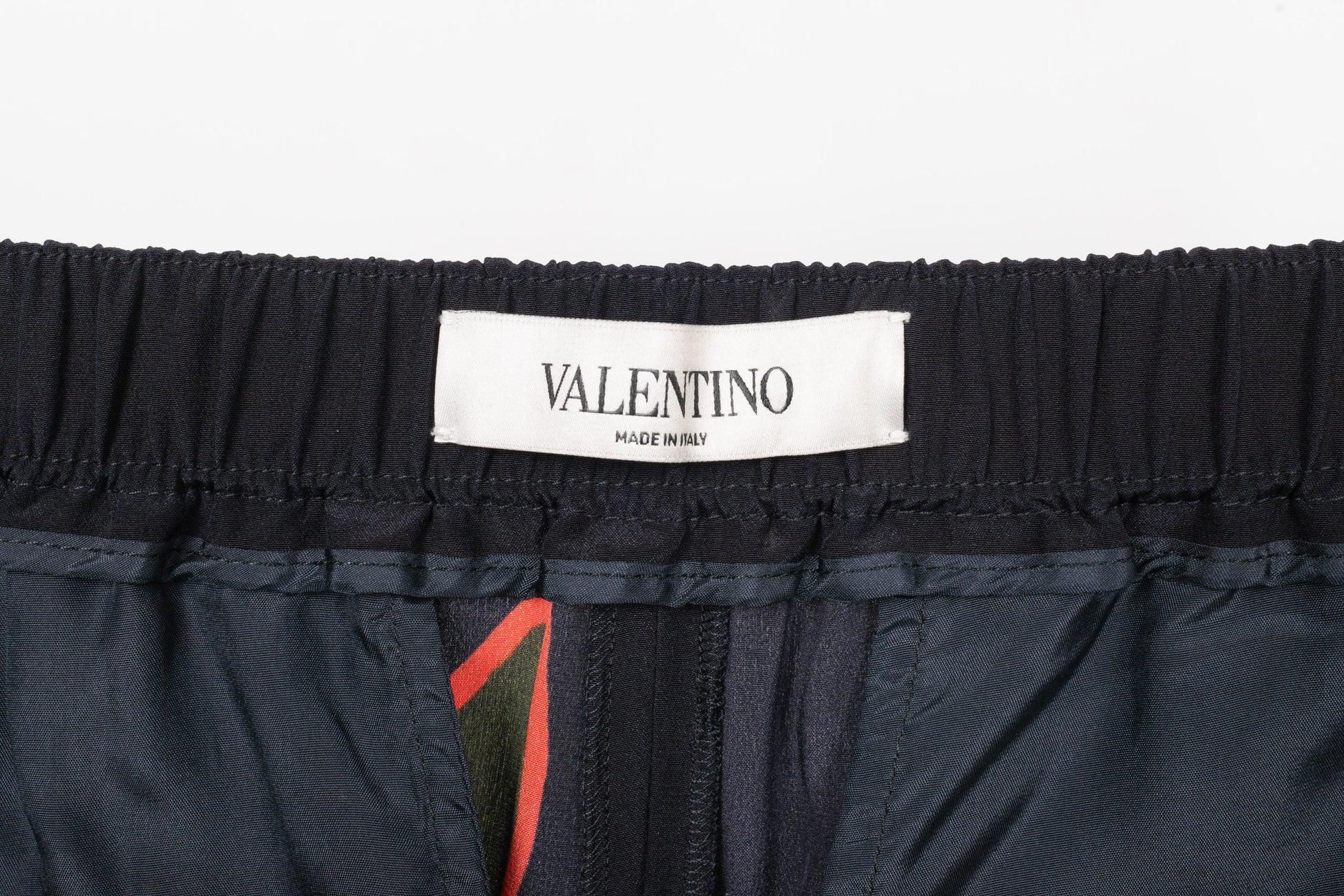 Valentino Silk Pants Printed with Flowers, 2020 For Sale 3