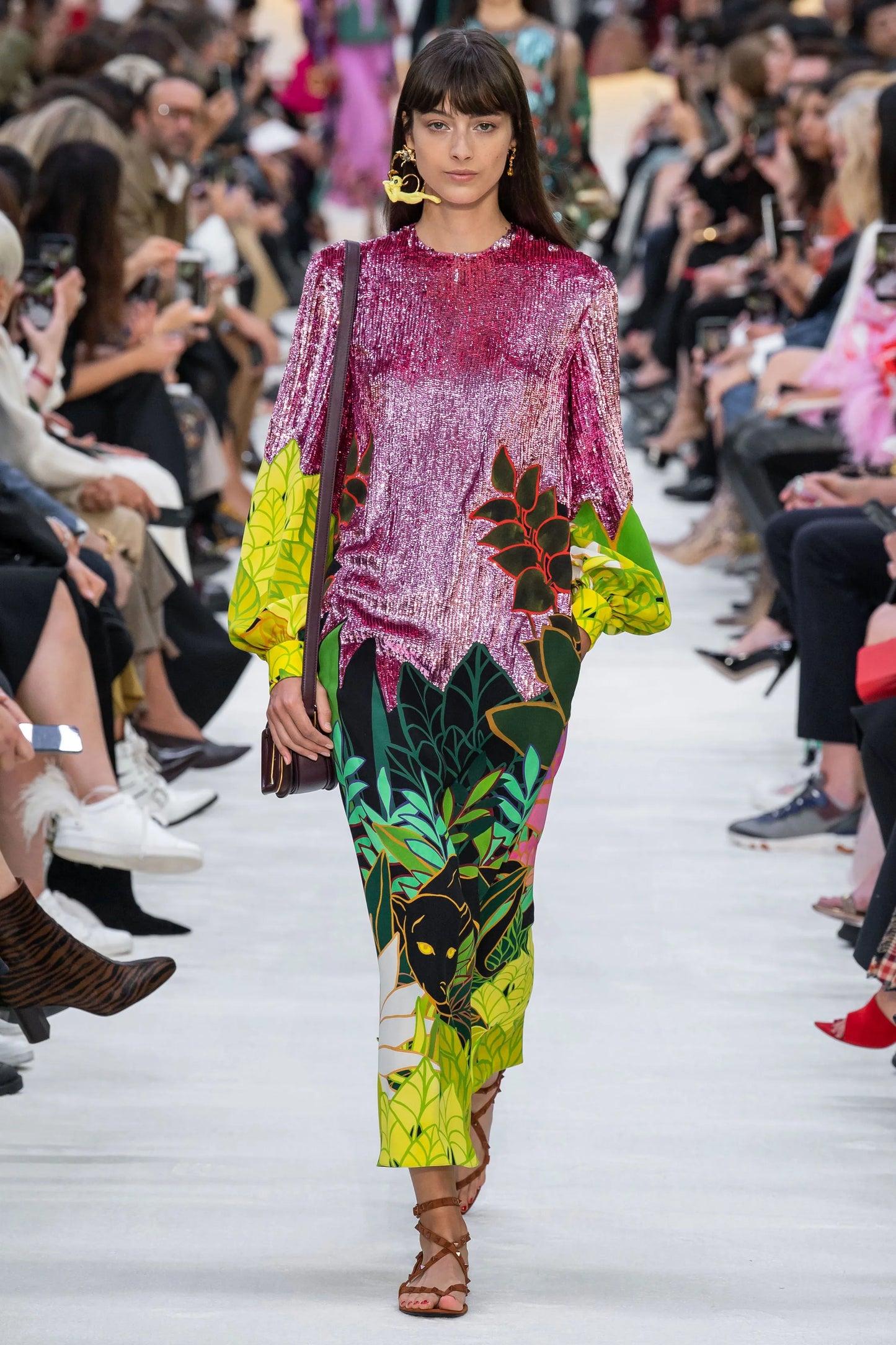 Valentino Silk Pants Printed with Flowers, 2020 For Sale 4