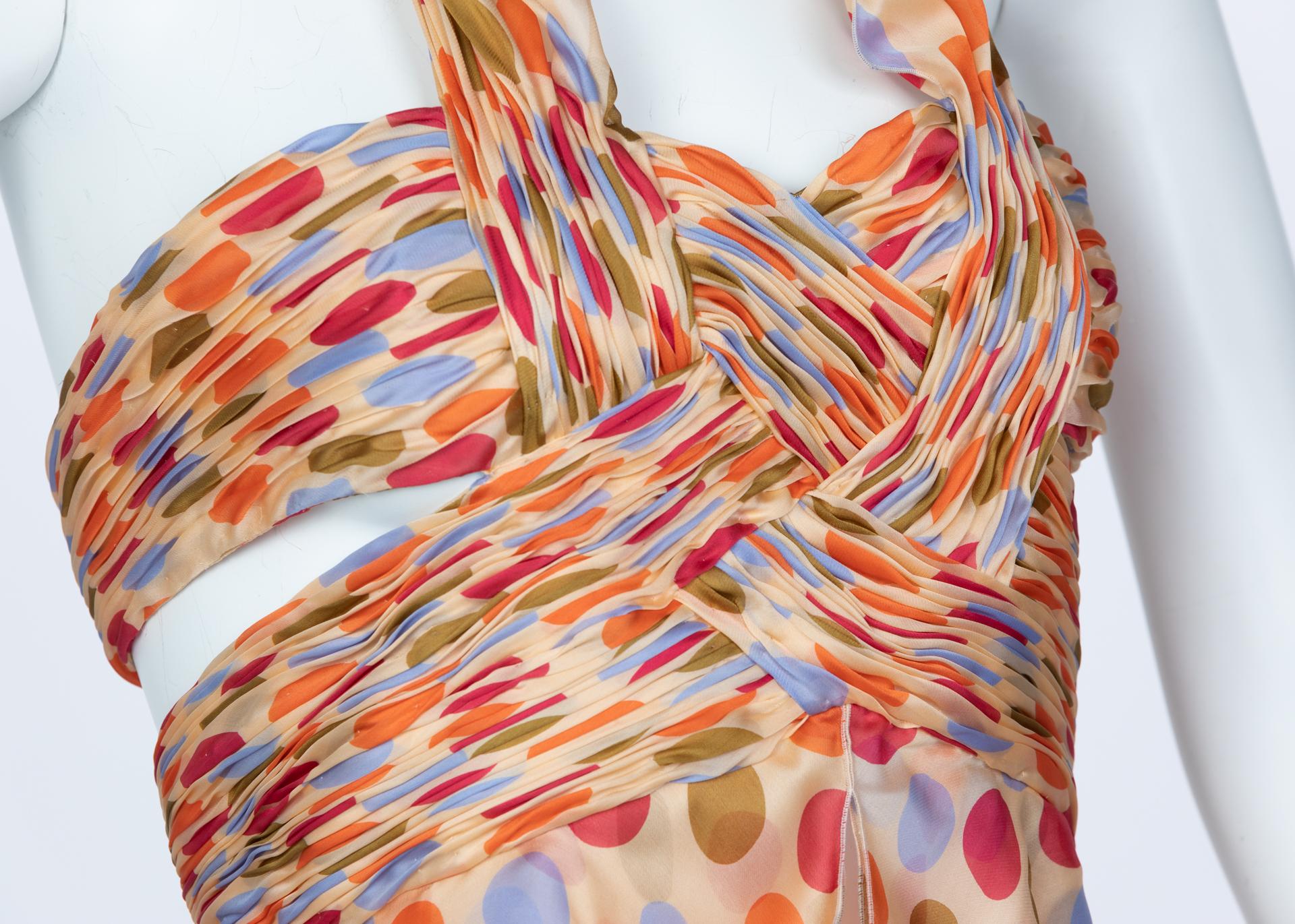 Valentino Silk Polka Dot Halter Top, 1990s 1