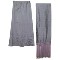 Vintage Valentino Silk Scarf and Evening Skirt Suite