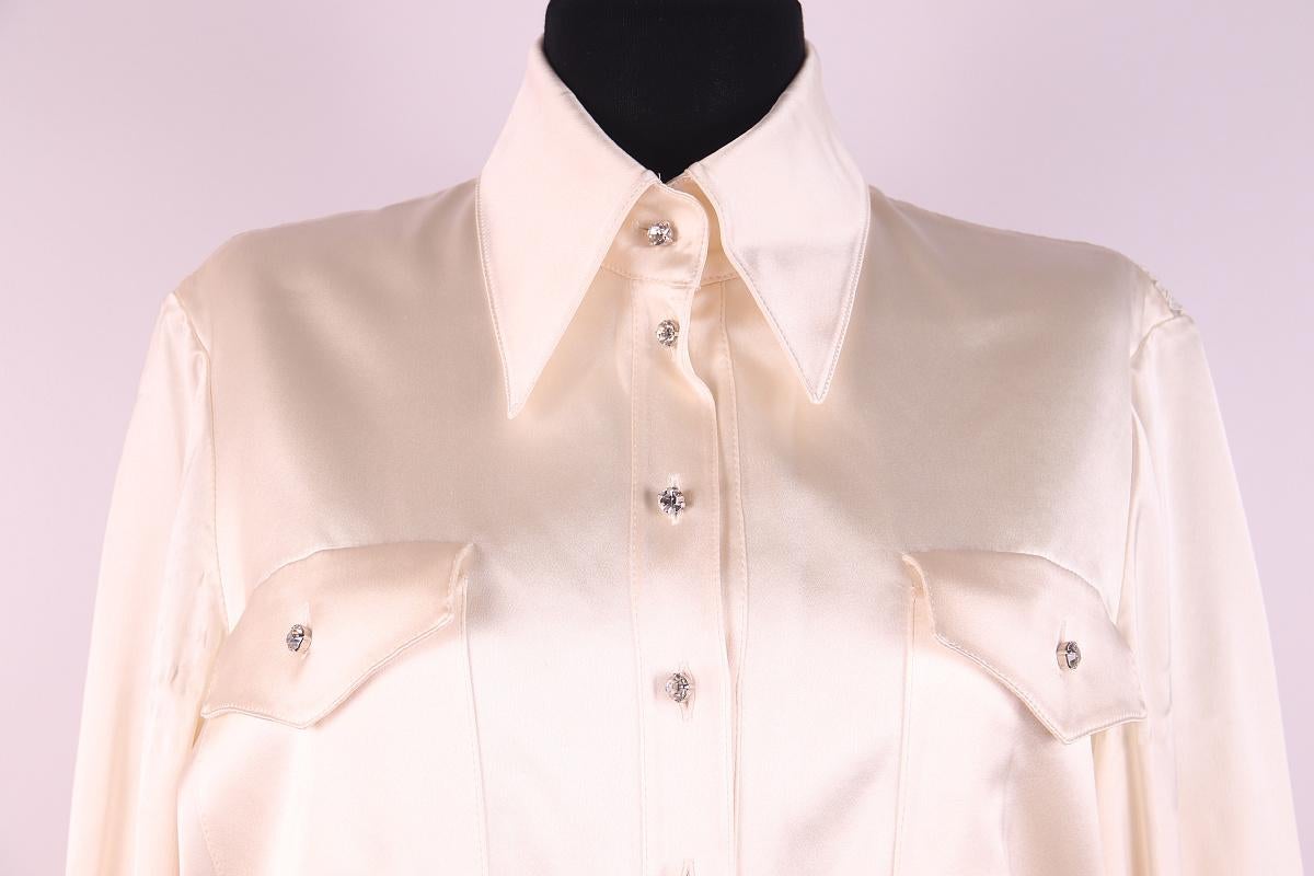 Camicia in pizzo di seta Valentino in vendita 1