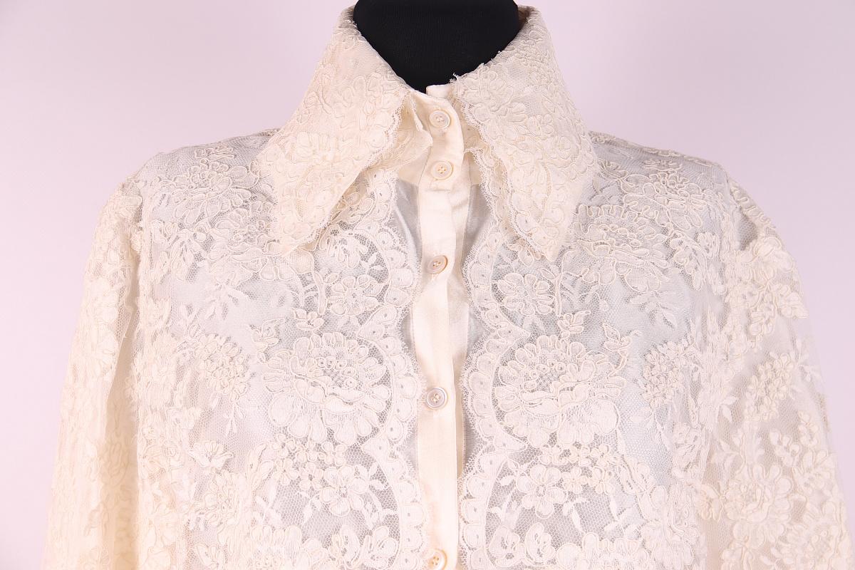 Camicia in pizzo di seta Valentino in vendita 3