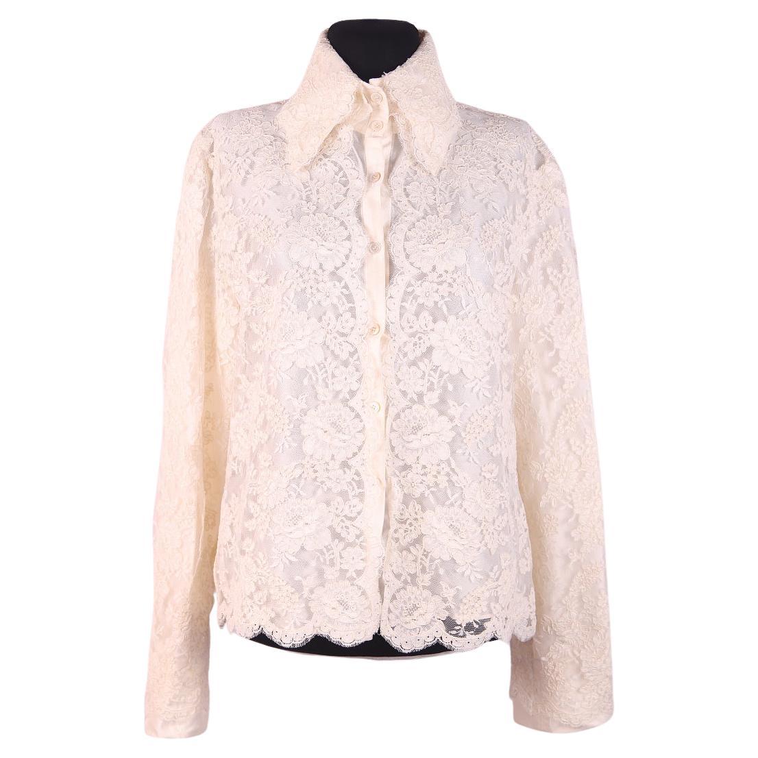 Camicia in pizzo di seta Valentino