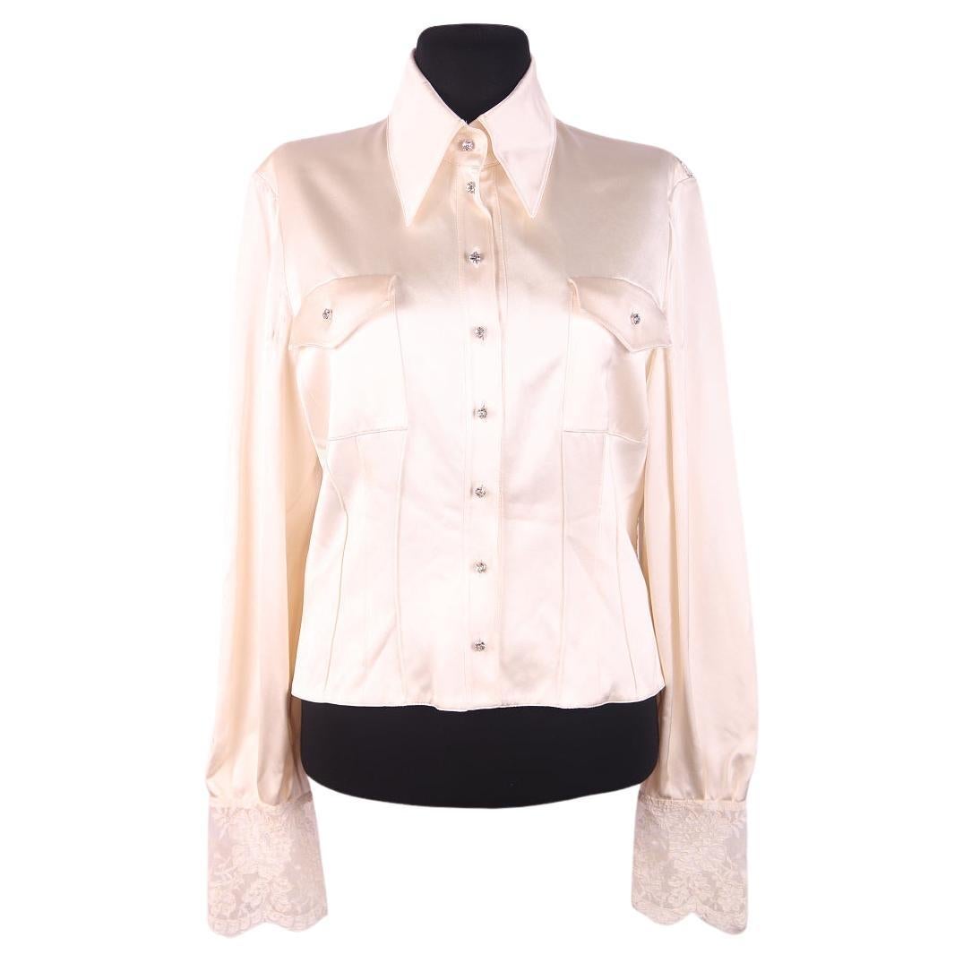 Camicia in pizzo di seta Valentino