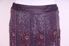 Valentino Silk Skirt with Beaded Embroidery