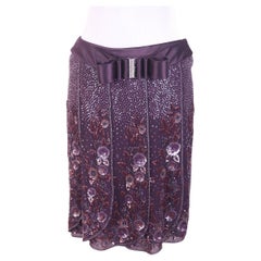 Valentino Silk Skirt with Beaded Embroidery Valentino Silk Skirt with Beaded Embroidery