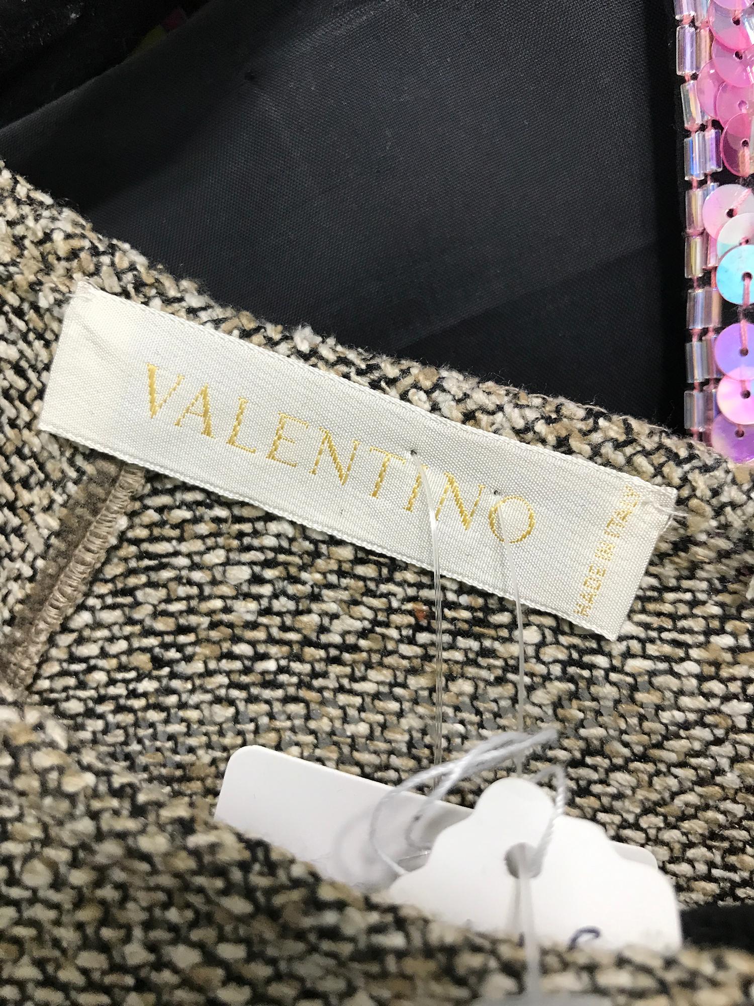 Valentino Silk Tweed Jewel Belt Dress 4