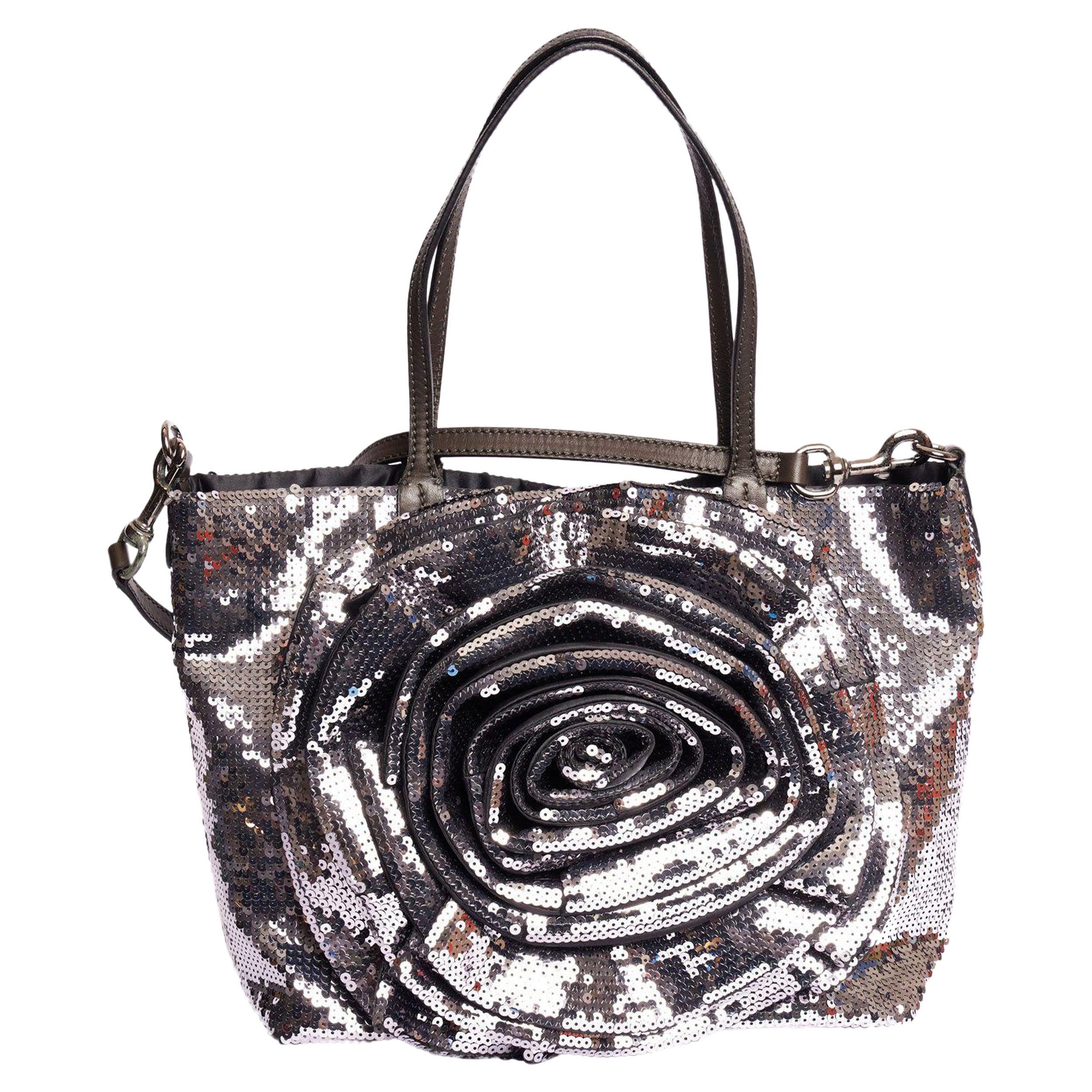Valentino Silver/Grey Flower Sequins