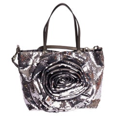 Valentino Silver/Grey Flower Sequins