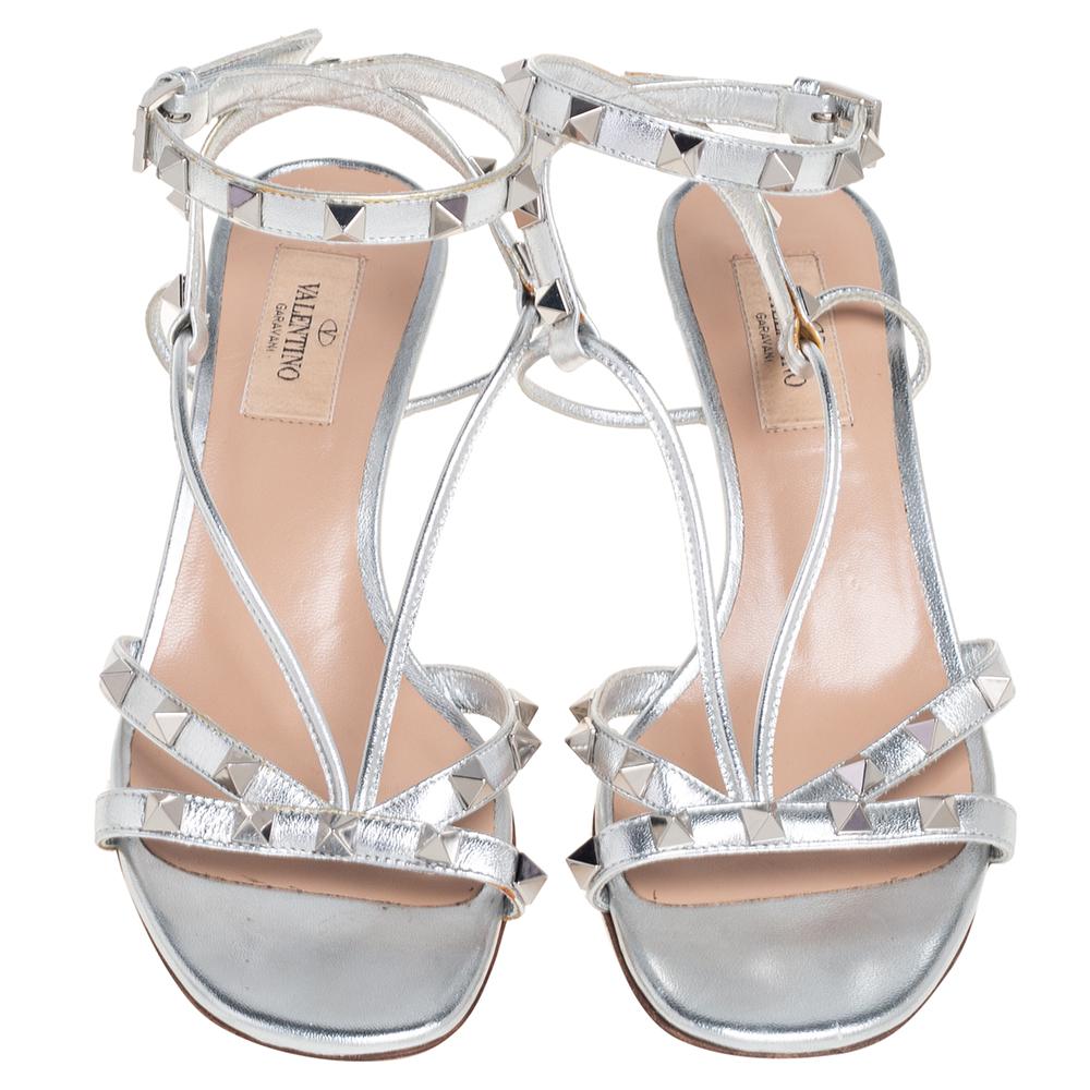 valentino heels silver