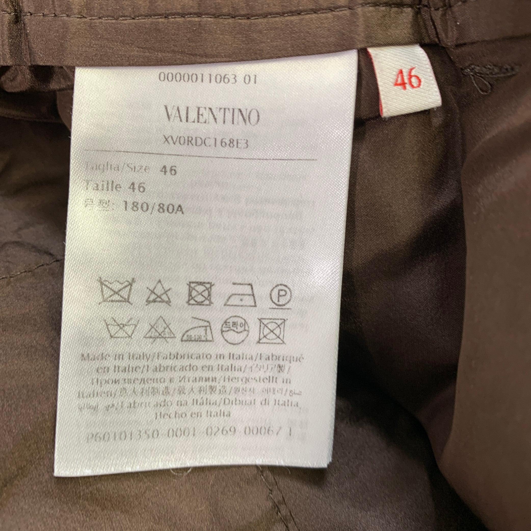 Short en soie marron à ceinture élastique VALENTINO Taille 10 Pour femmes en vente