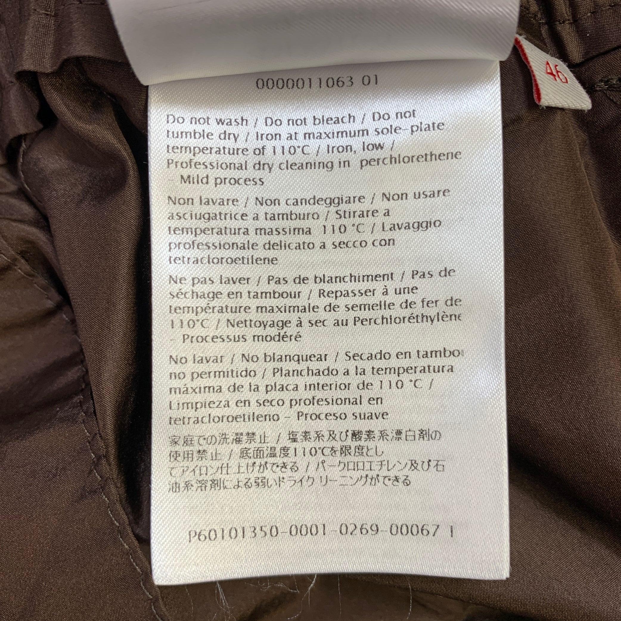 Short en soie marron à ceinture élastique VALENTINO Taille 10 en vente 2