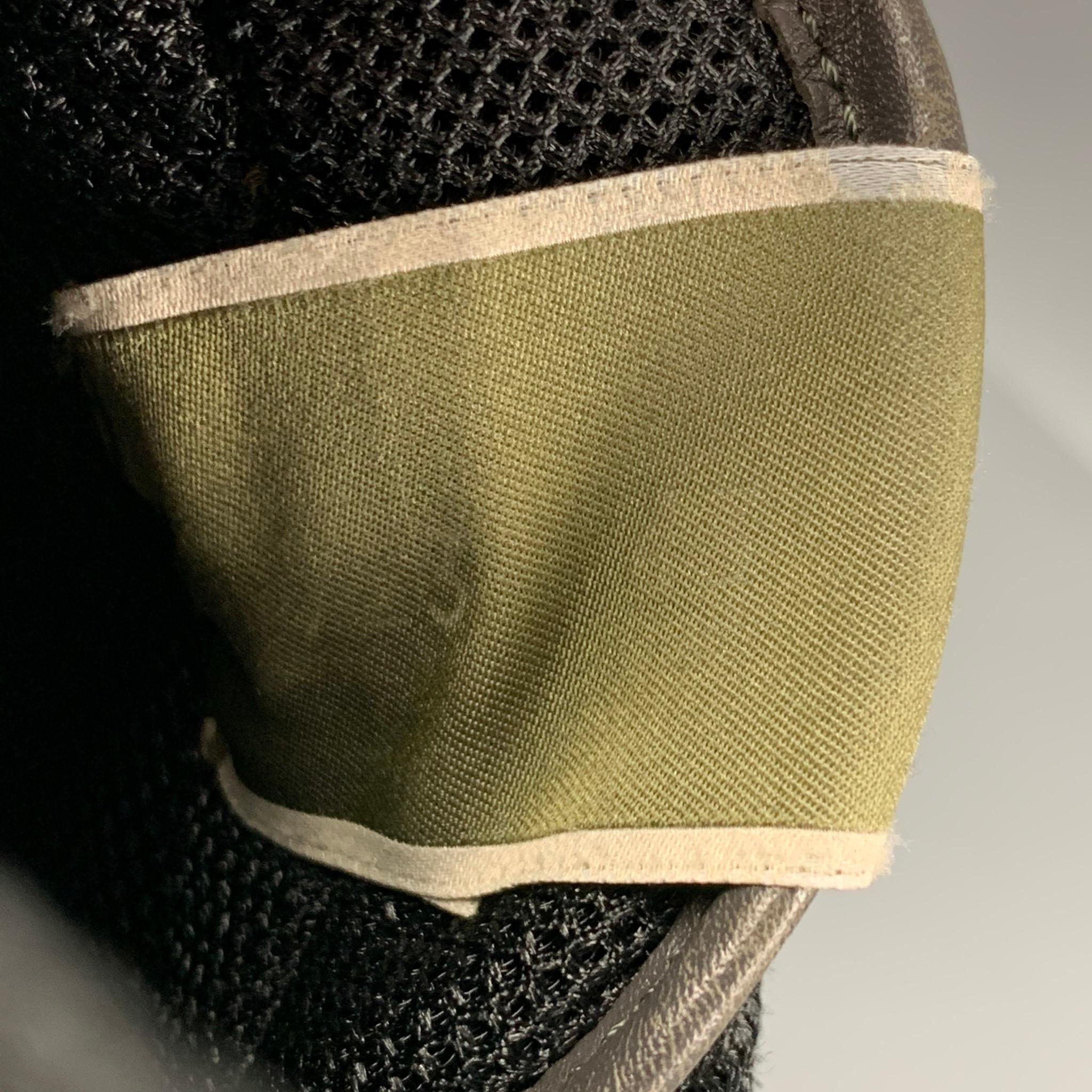 VALENTINO Size 10 Olive Brown Camo Leather Lace Up Sneakers In Good Condition In San Francisco, CA