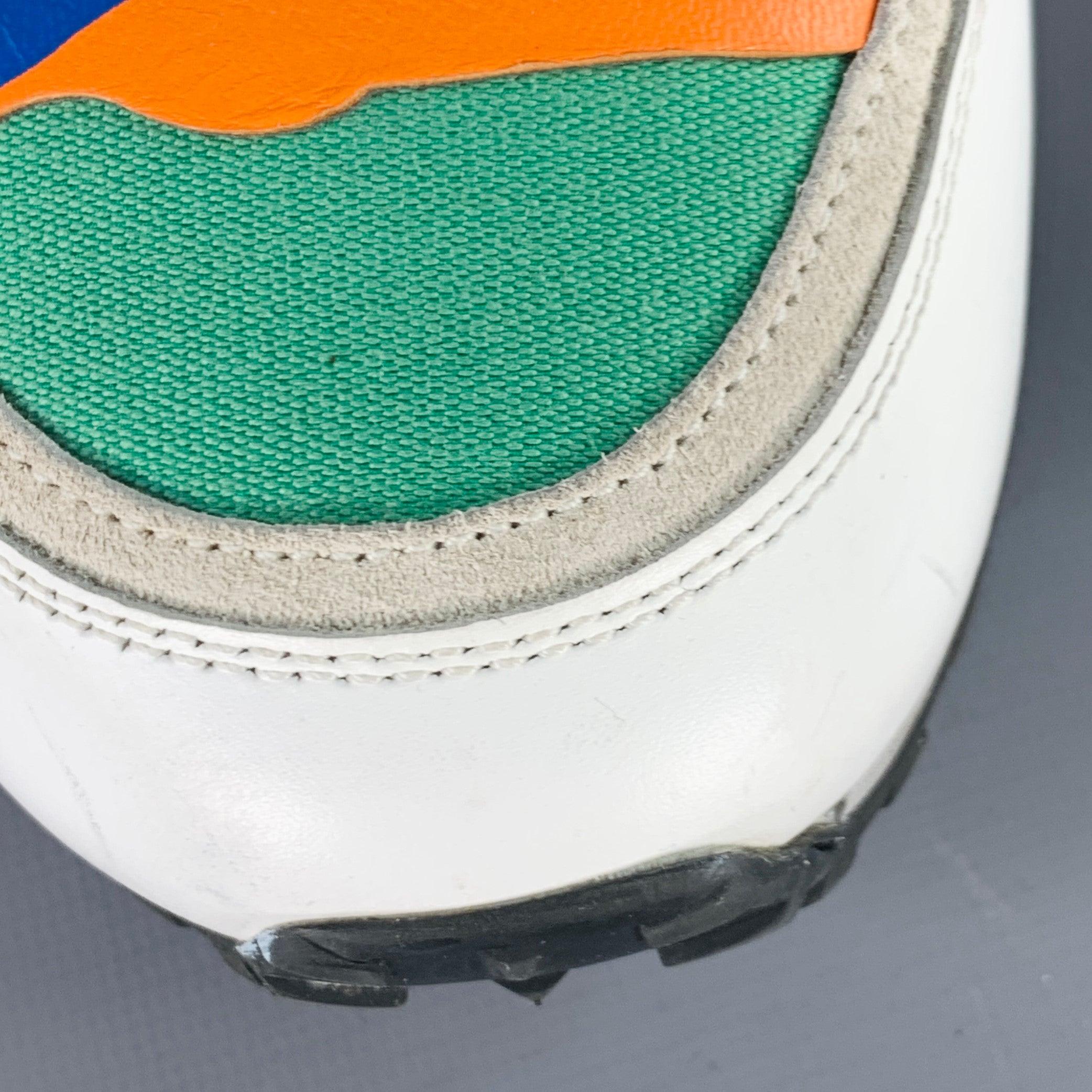 VALENTINO Size 10 White Multi Color Camo Leather Lace-Up Sneakers en vente 6
