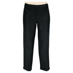 VALENTINO Size 2 Black Checkered Side Zipper Dress Pants