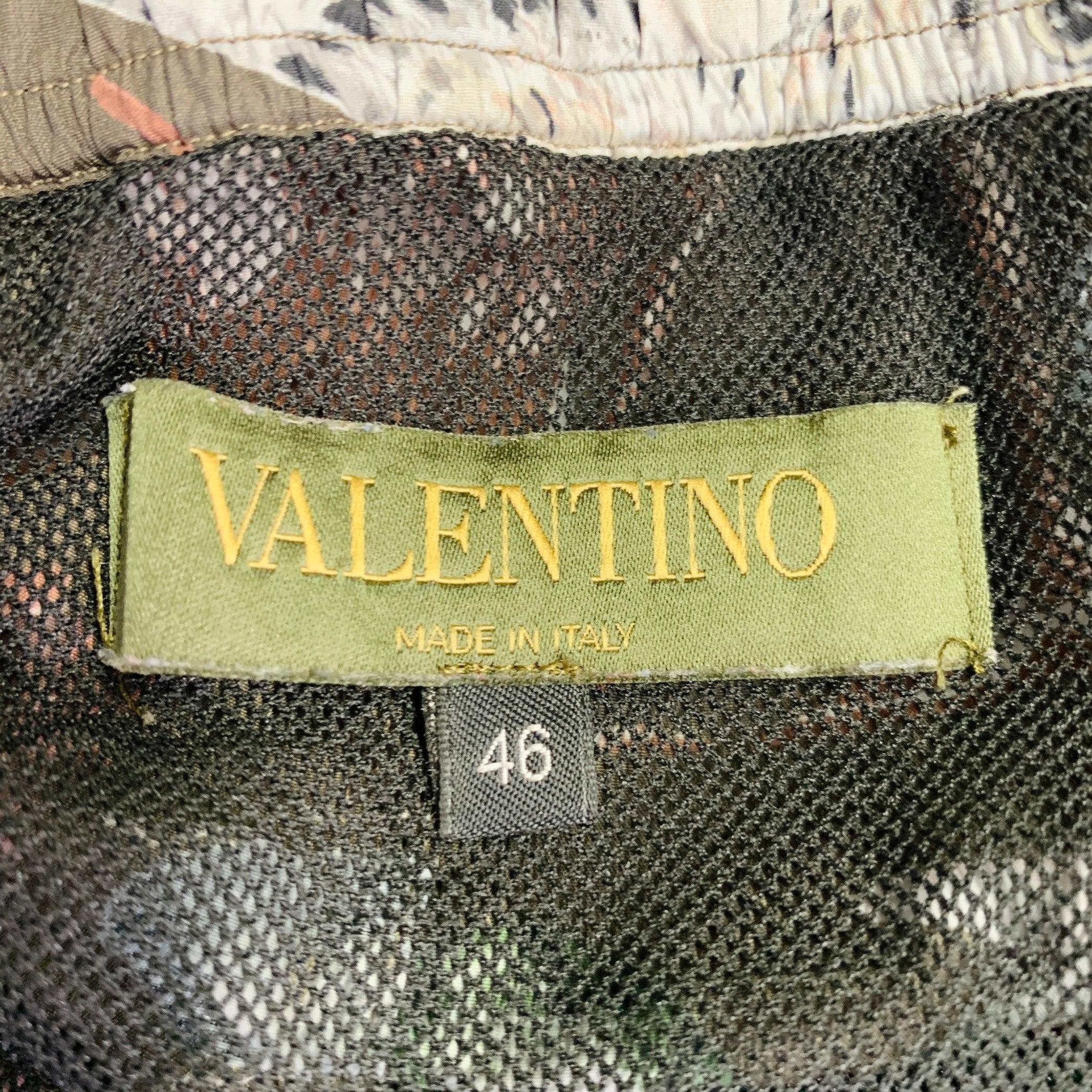 Noir Boxe de bain en polyamide doublé de maille VALENTINO Taille 30 imprimé animaux multicolores en vente