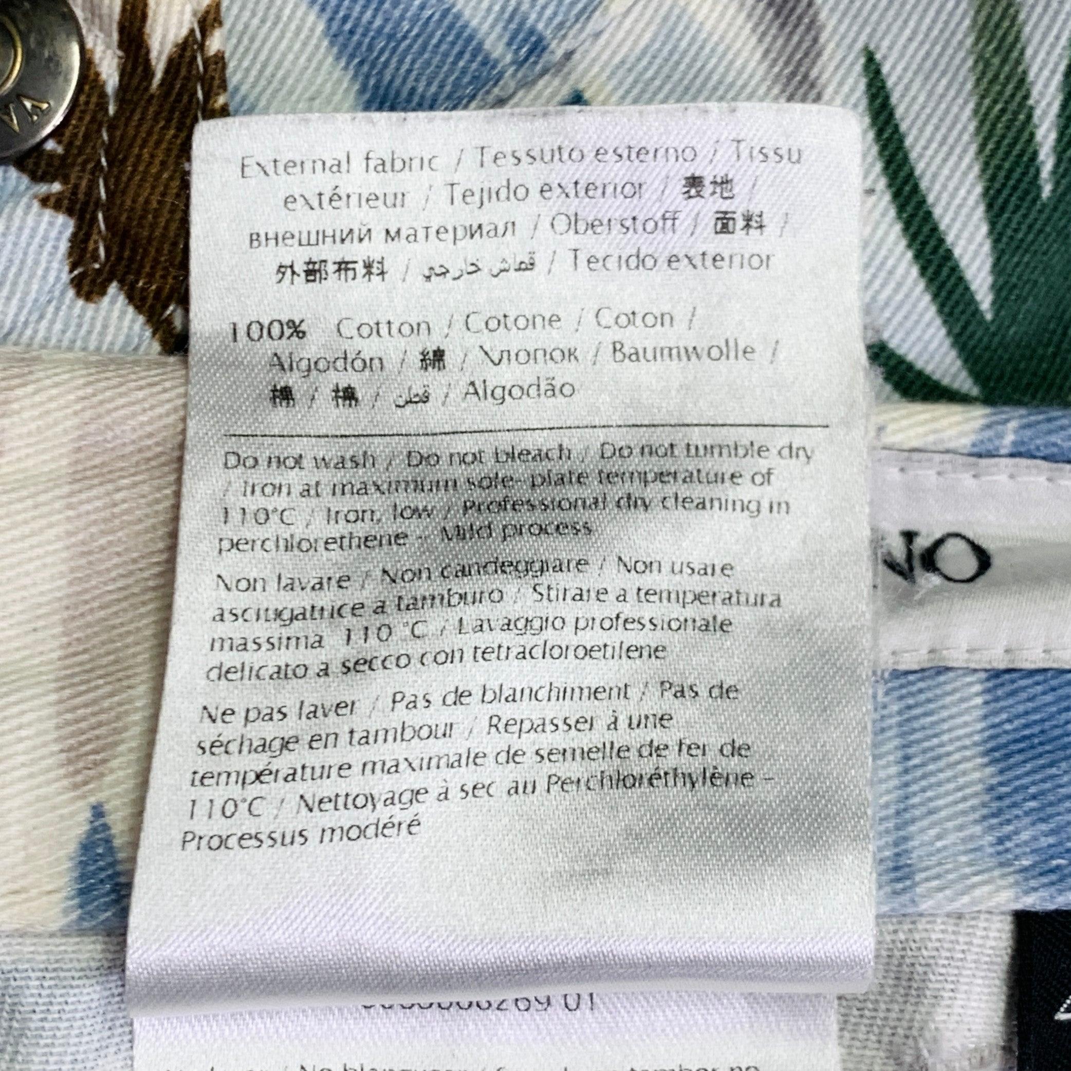 Uomo Valentino taglia 30 Pantaloncini hawaiani tropicali in cotone twill con zip e moschettone in vendita