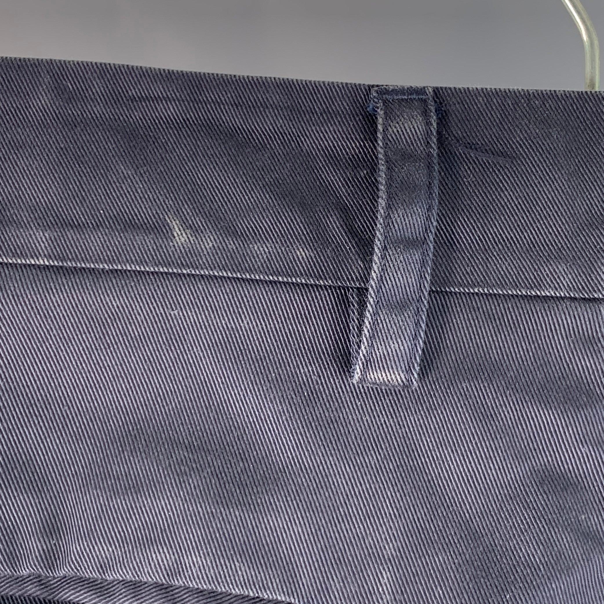 VALENTINO Größe 30 Navy Beige Twill Baumwollmischung konisch zulaufend Zip Fly Casual Hose (Schwarz) im Angebot
