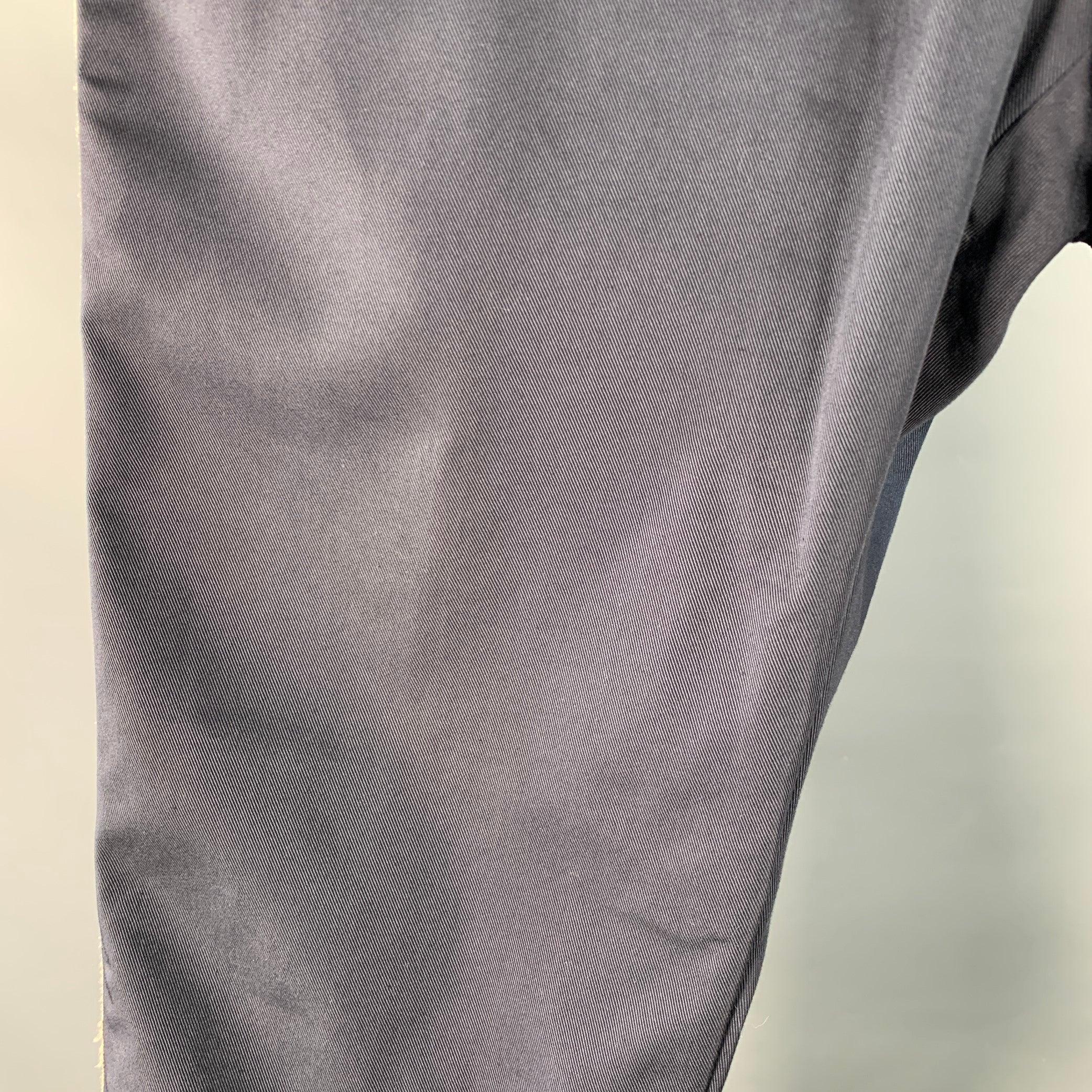 VALENTINO Größe 30 Navy Beige Twill Baumwollmischung konisch zulaufend Zip Fly Casual Hose Herren im Angebot