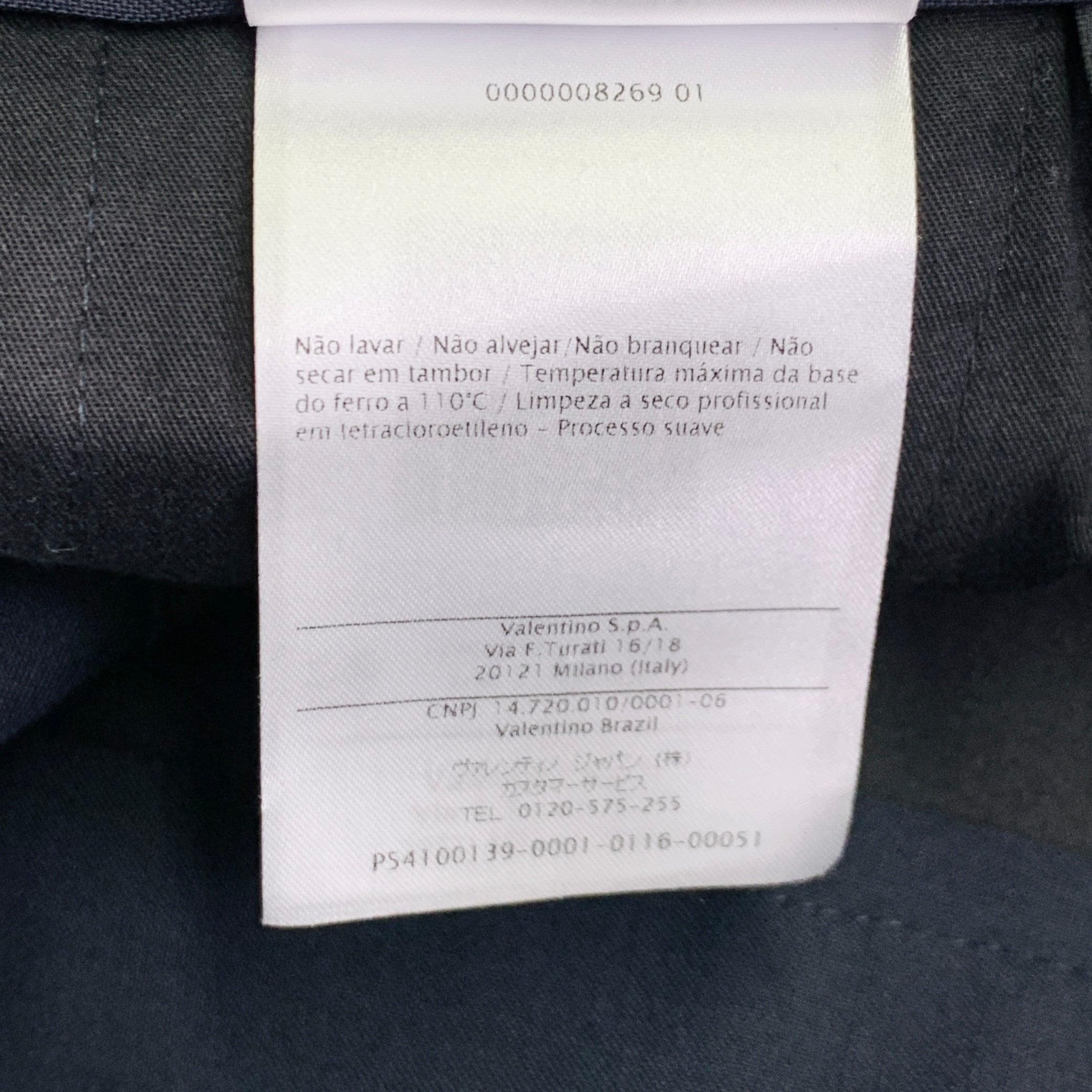 VALENTINO Size 30 Navy White Wool Mohair Tuxedo Stripes Zip Fly Dress Pants For Sale 4