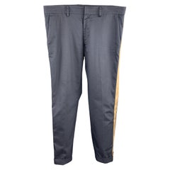 VALENTINO Size 32 Navy Cotton / Polyamide Zip Fly Casual Pants