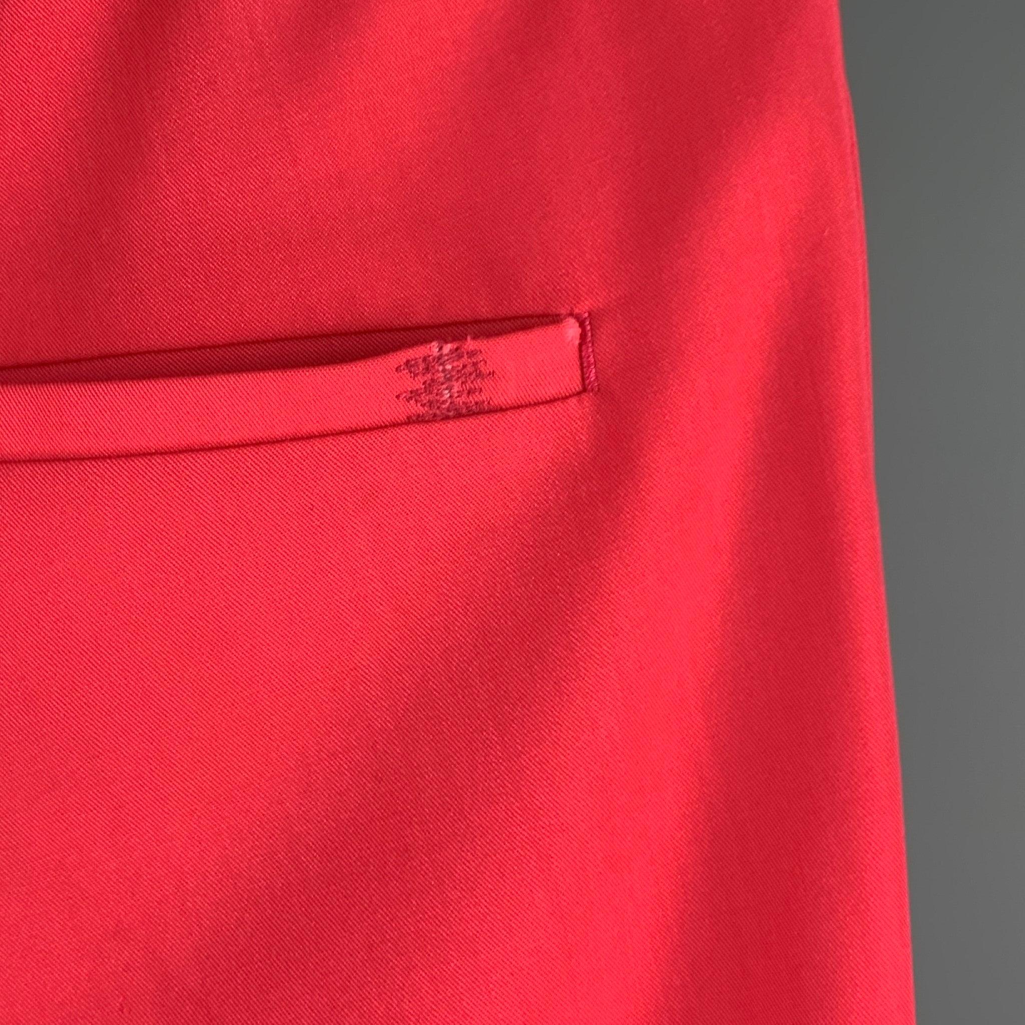 VALENTINO Größe 32 Rosa Wolle Elastic Waistband Casual Hose mit elastischem Tailleband im Zustand „Gut“ im Angebot in San Francisco, CA