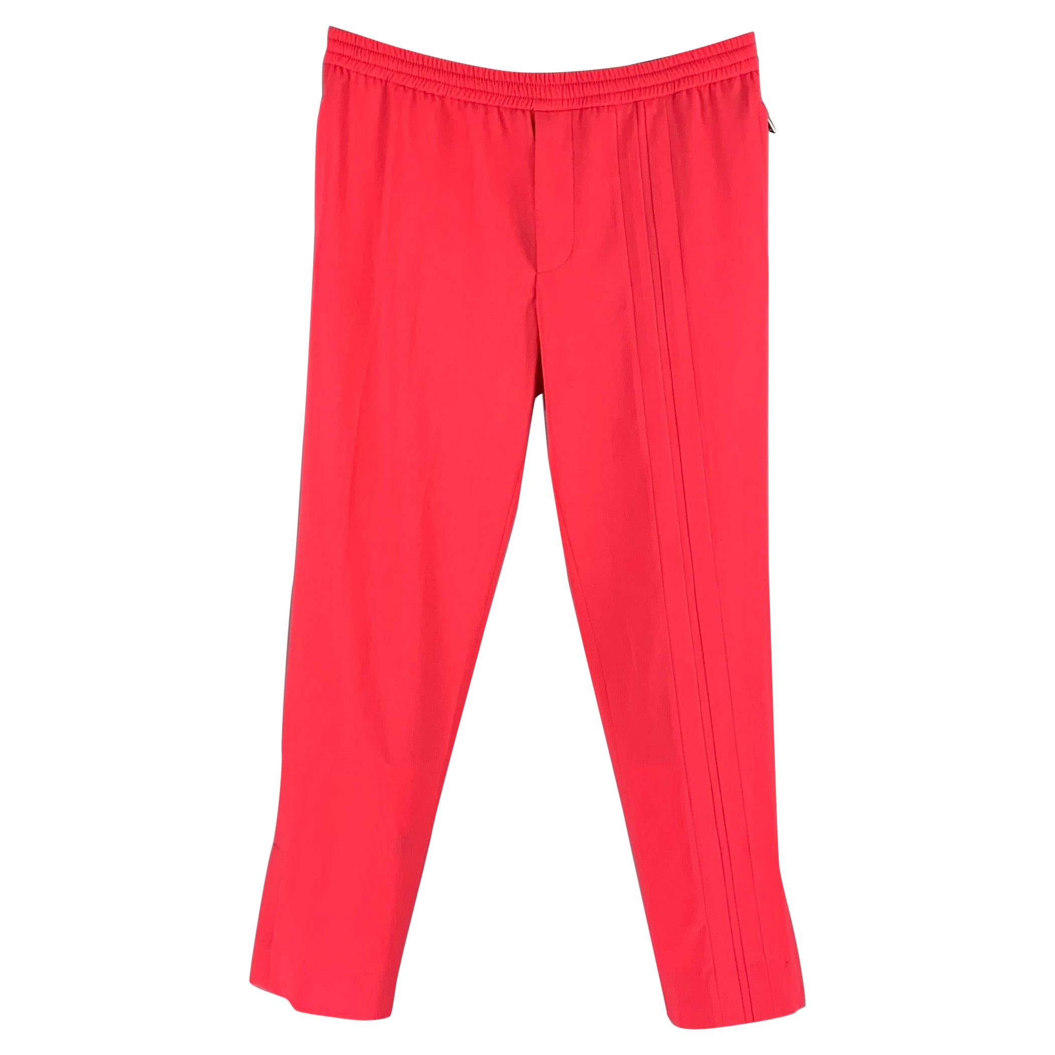 VALENTINO Größe 32 Rosa Wolle Elastic Waistband Casual Hose mit elastischem Tailleband