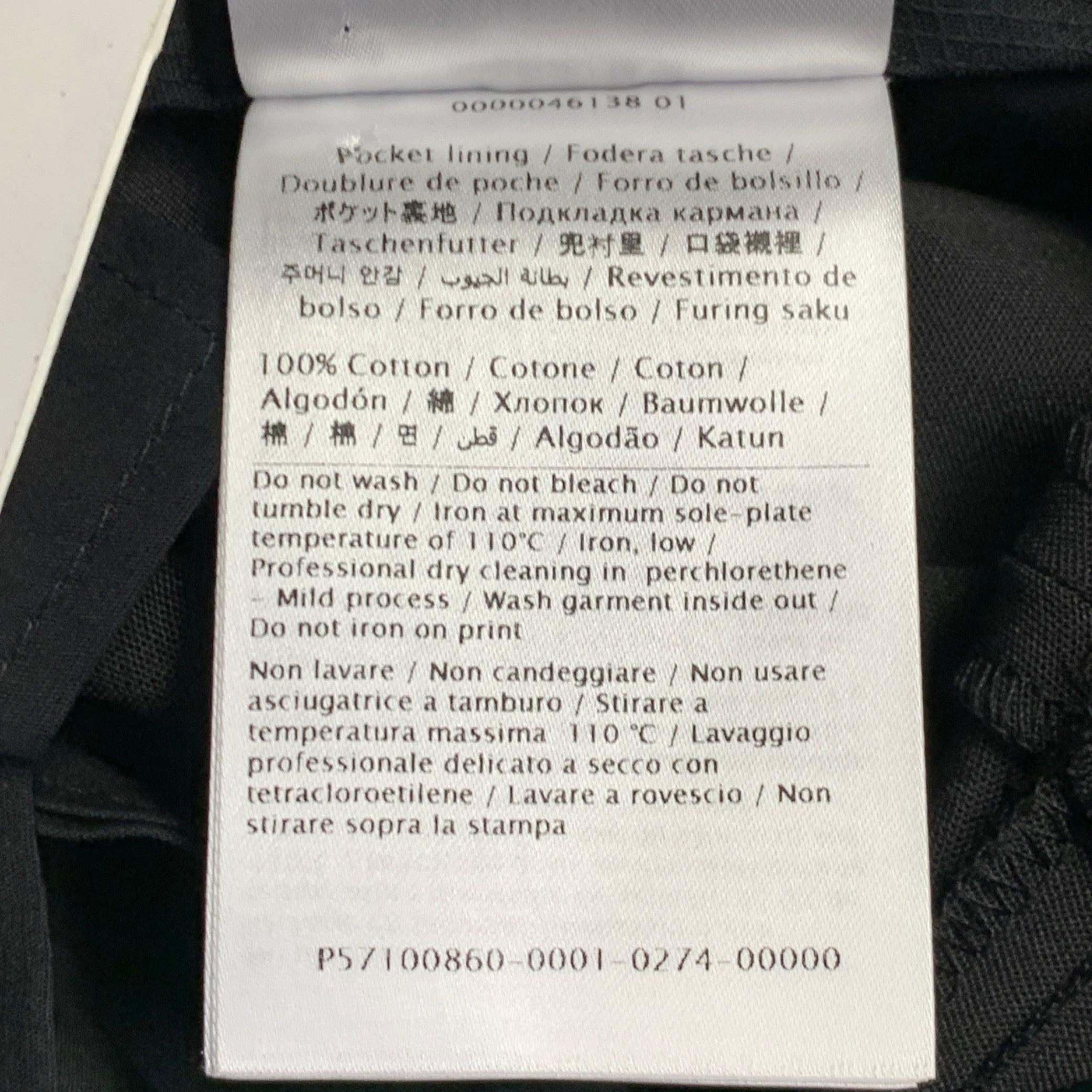 Valentino Taglia 34 Nero Navy Poliestere Lana Vergine Pantaloni da Abito Anteriori Piatti in vendita 4