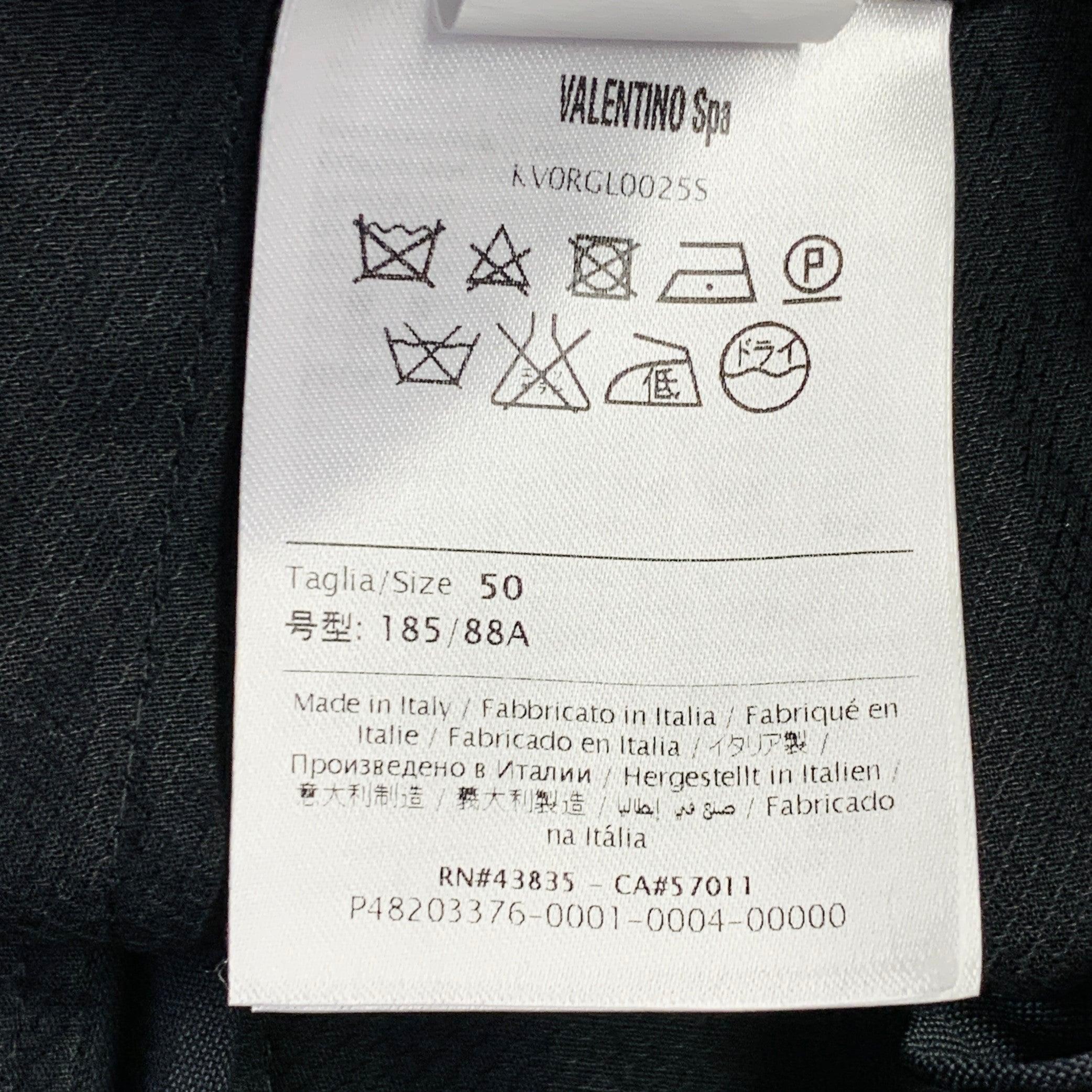 VALENTINO Taille 34 Pantalon habillé fuselé à devant plat en laine mohair gris anthracite Excellent état - En vente à San Francisco, CA