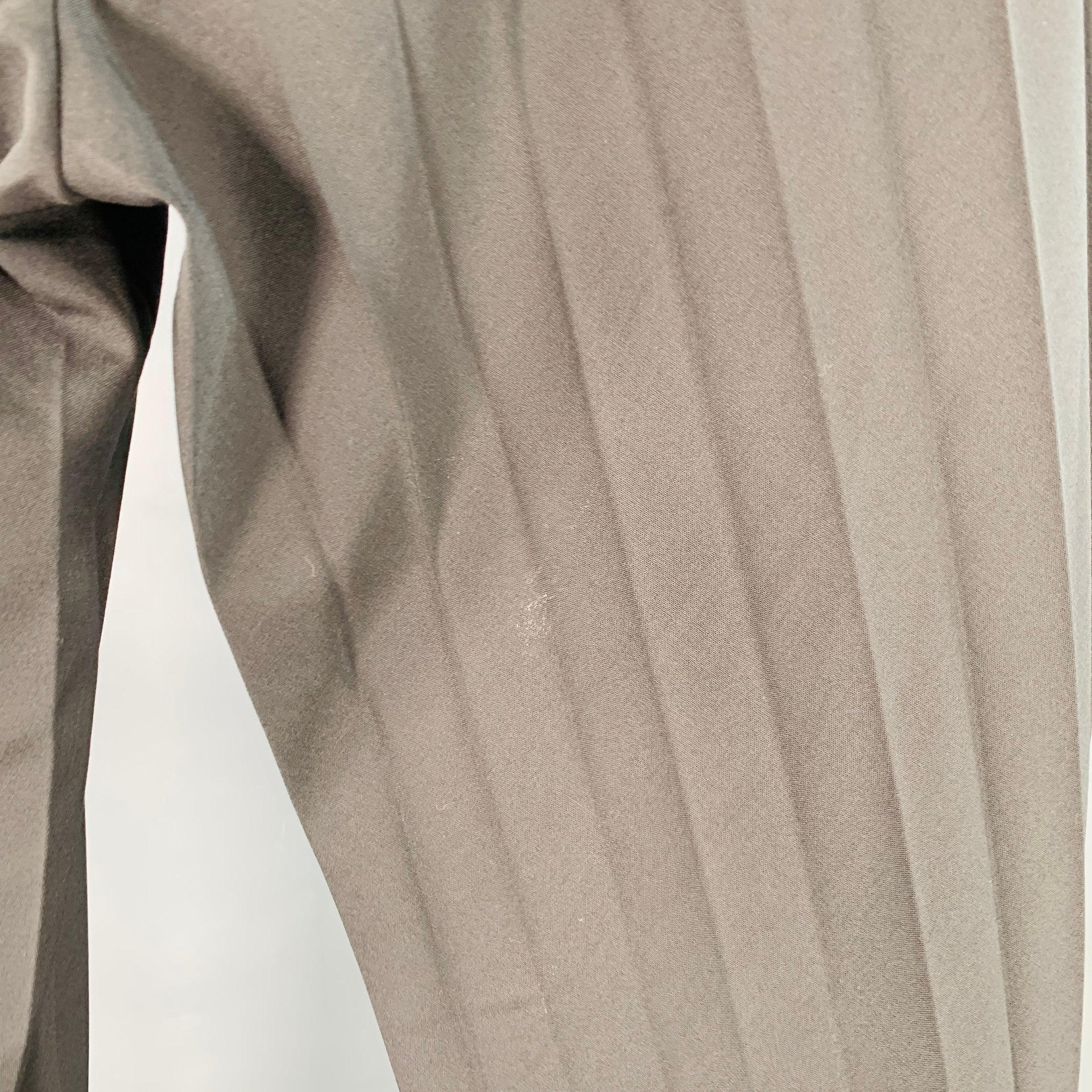 VALENTINO Taille 36 Pantalon habillé plissé en polyester et laine vierge noir Pour hommes en vente