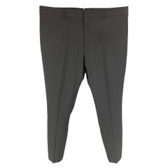 VALENTINO Size 36 Black Wool Mohair Flat Front Dress Pants