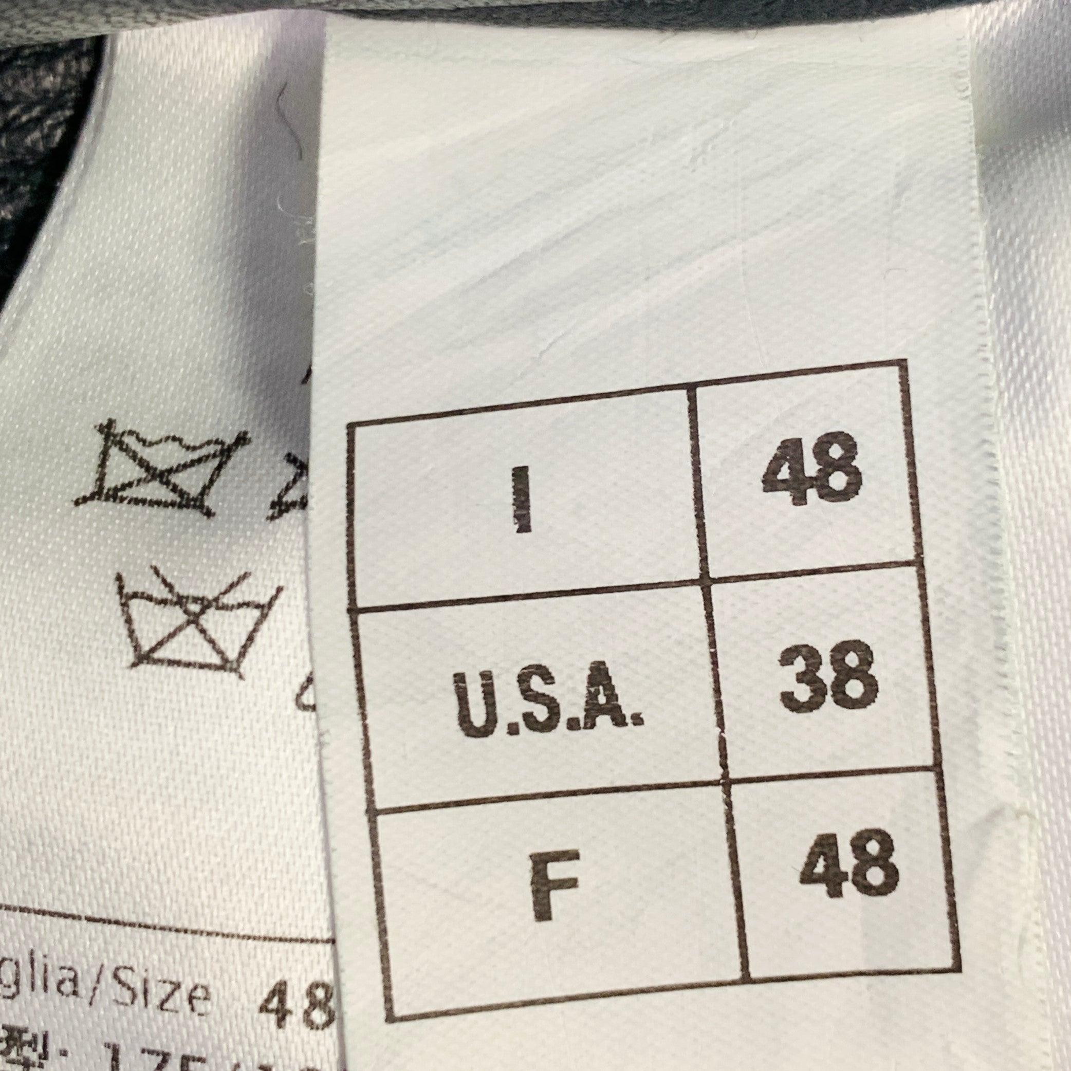 Trench-coat ceinturé en cuir d'agneau marine Taille 38 VALENTINO en vente 5