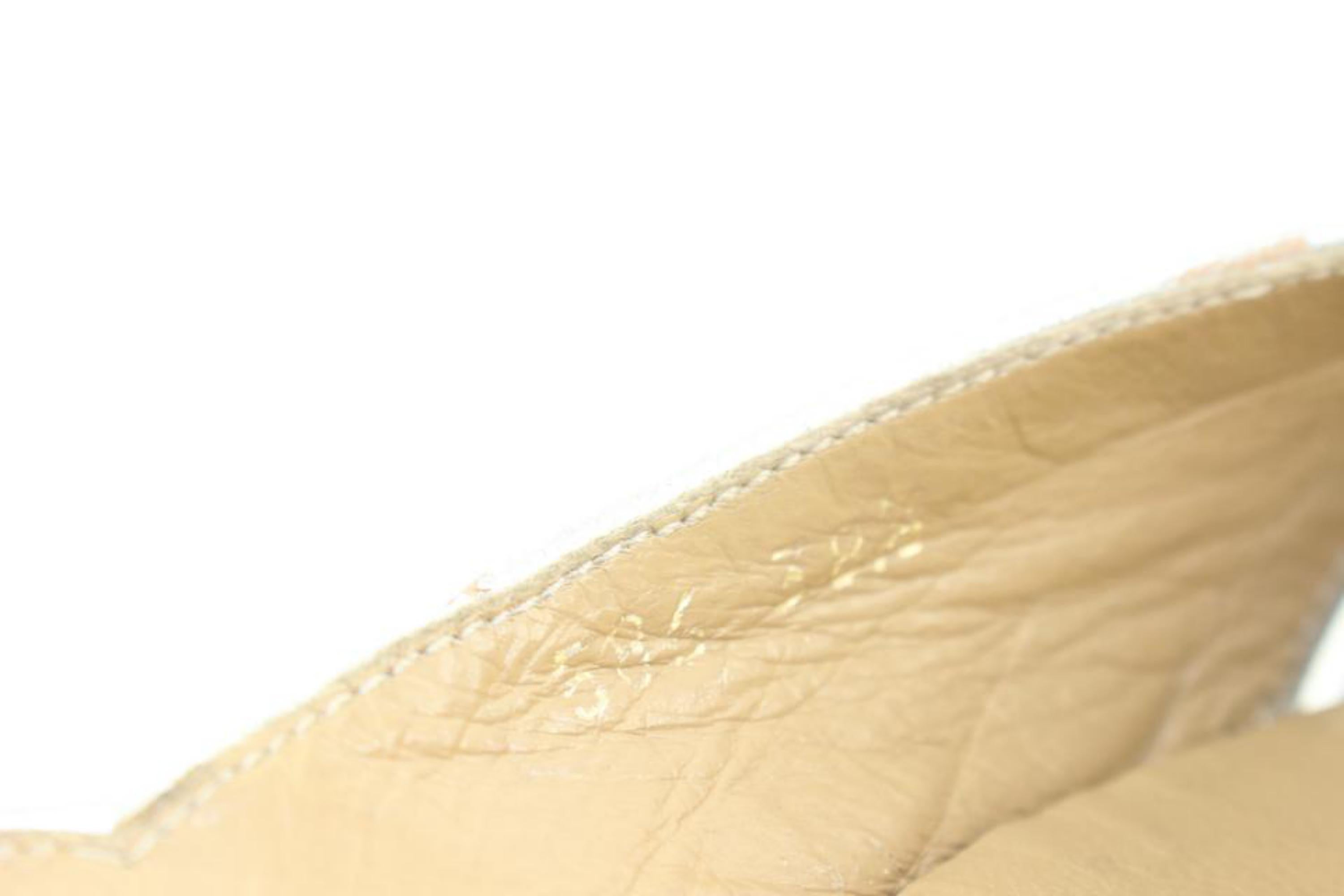 Women's Valentino Size 38.5 Light Gold Leather V Logo Crystal Ballerina Flats 110va57 For Sale