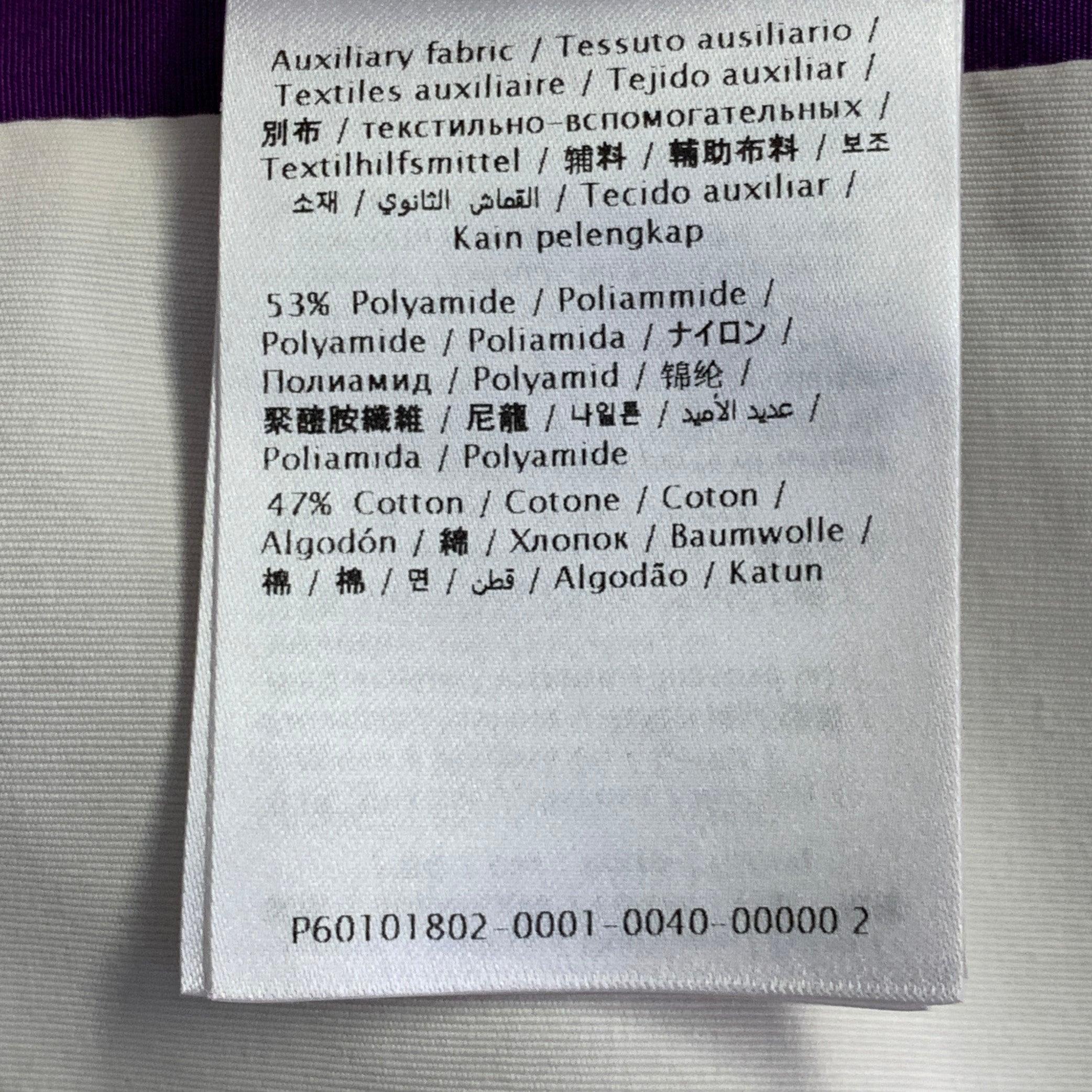 Valentino Taglia 4 Giacca Blazer con coulisse in seta viola con risvolto a picco in vendita 3