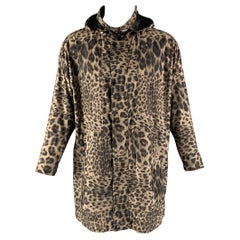VALENTINO Size 40 Brown Taupe Animal Print Polyamide Jacket