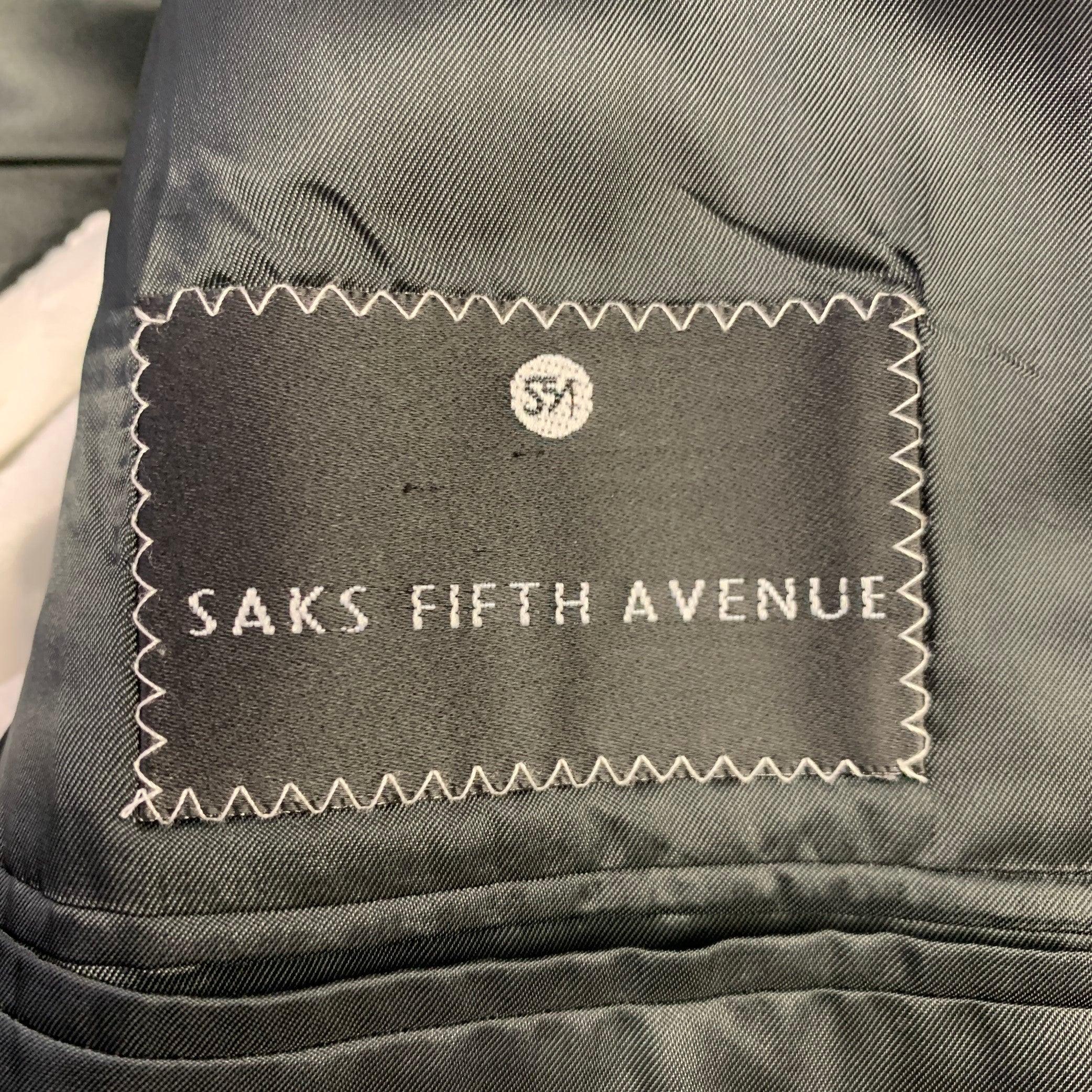VALENTINO Taille 43 Regular Costume gris anthracite en laine vierge à revers échancré en vente 5