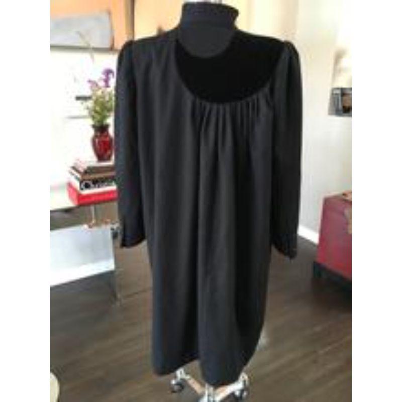 Valentino Size 6 Black Wool Velvet 1/2 Moon Opera Coat Vintage - 2217-14-6819 For Sale 1