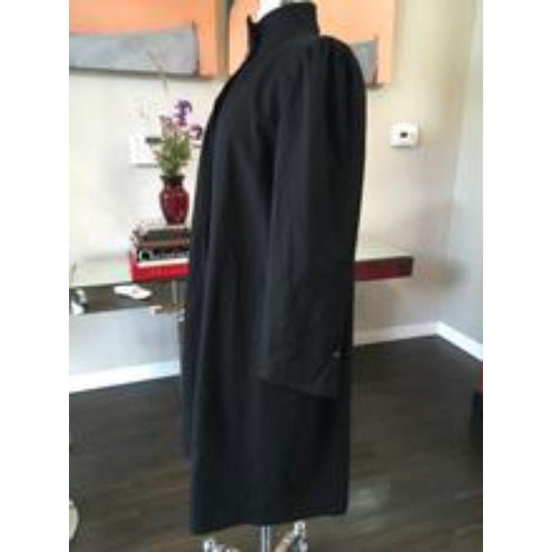 Valentino Size 6 Black Wool Velvet 1/2 Moon Opera Coat Vintage - 2217-14-6819 For Sale 4