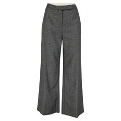 VALENTINO Size 6 Grey Wool Cashmere Heather Wide Leg Dress Pants