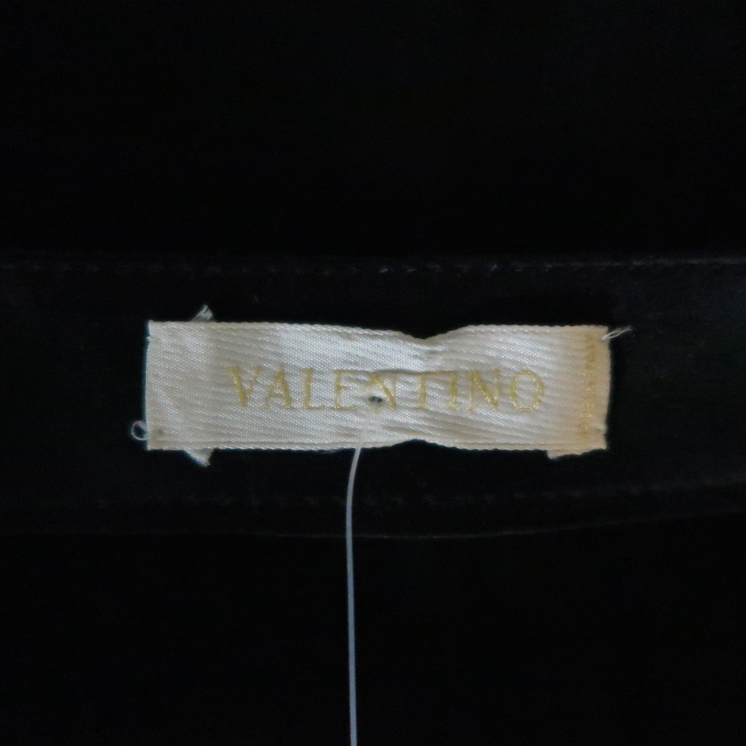VALENTINO Size 8 Black Sheer Silk Chiffon Satin Belt Maxi Skirt 4