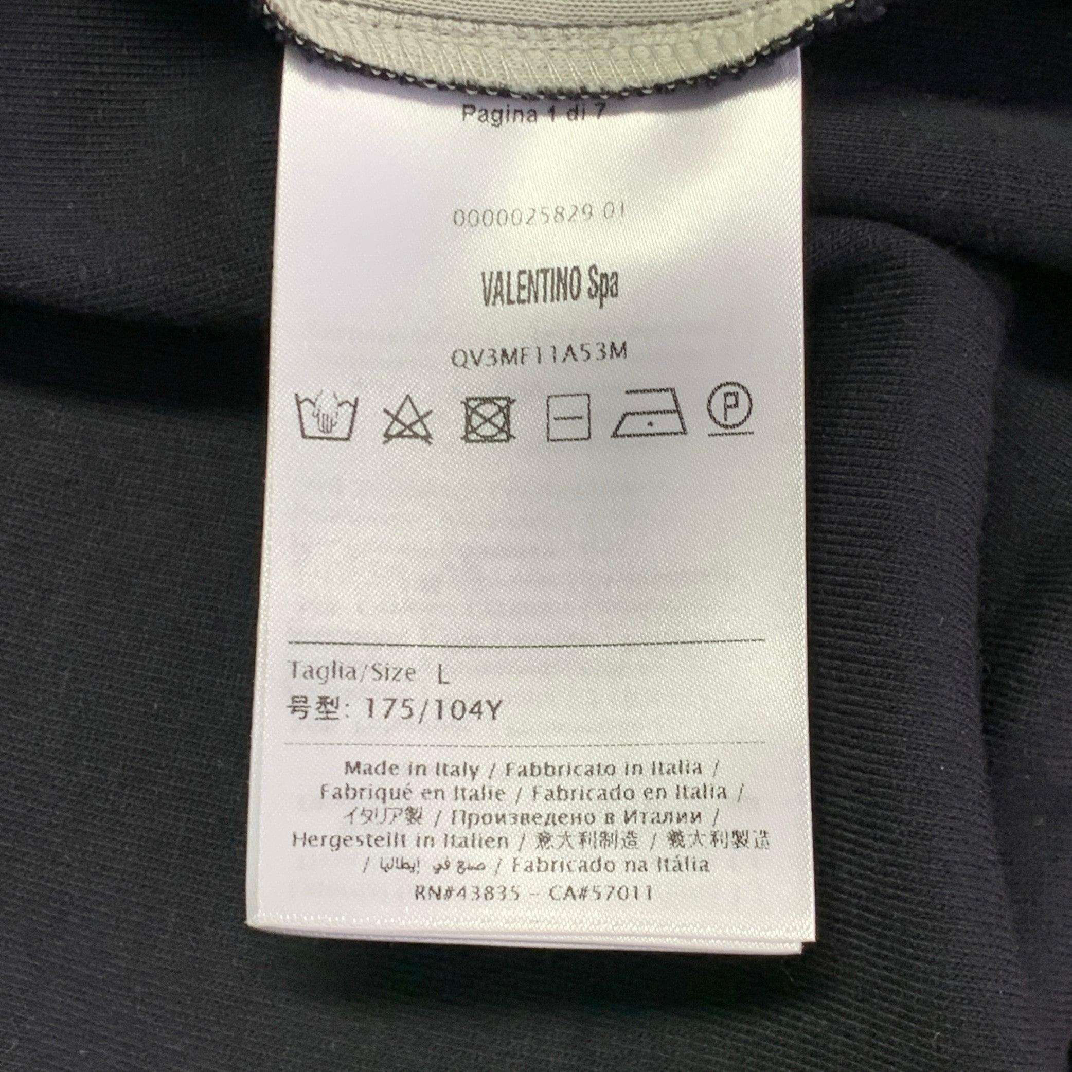 VALENTINO Größe L Schwarz Grün Camo Polyamid Baumwolle Zip Up Sweatshirt im Angebot 4