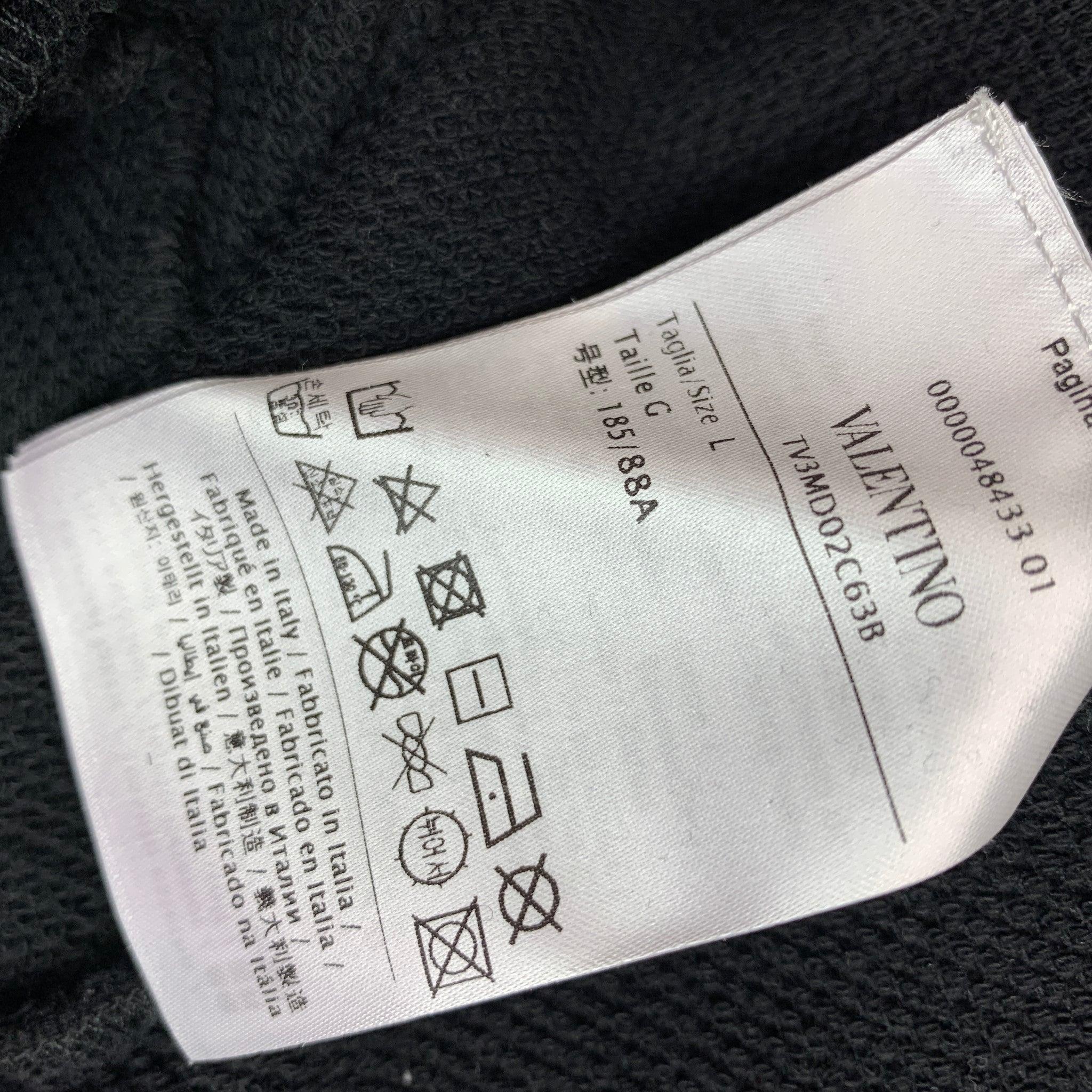 VALENTINO Size L Black Solid Cotton Polyamide Elastic Waistband Shorts Pour hommes en vente