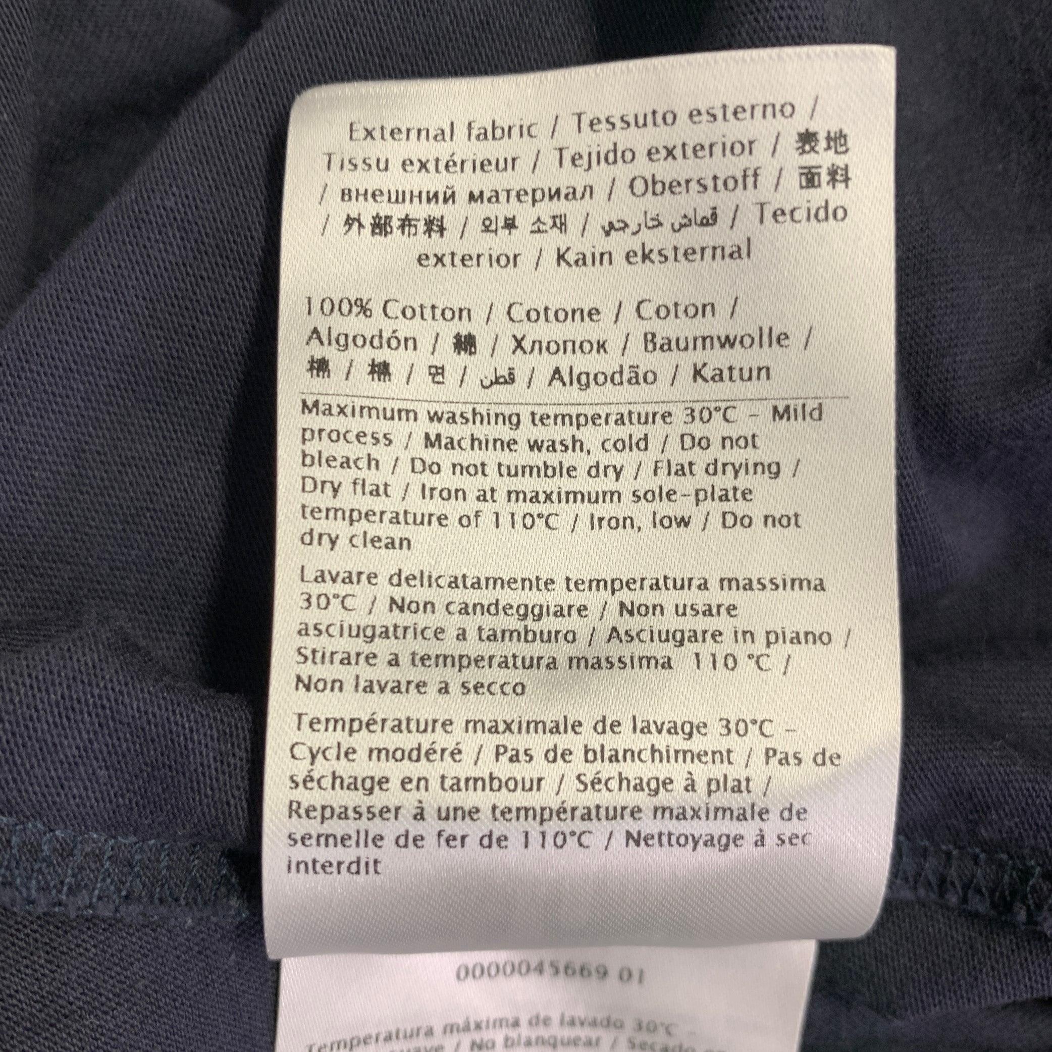 VALENTINO Größe L Navy Weiß Logo Baumwolle Kurzarm T-Shirt mit Rundhalsausschnitt im Angebot 2
