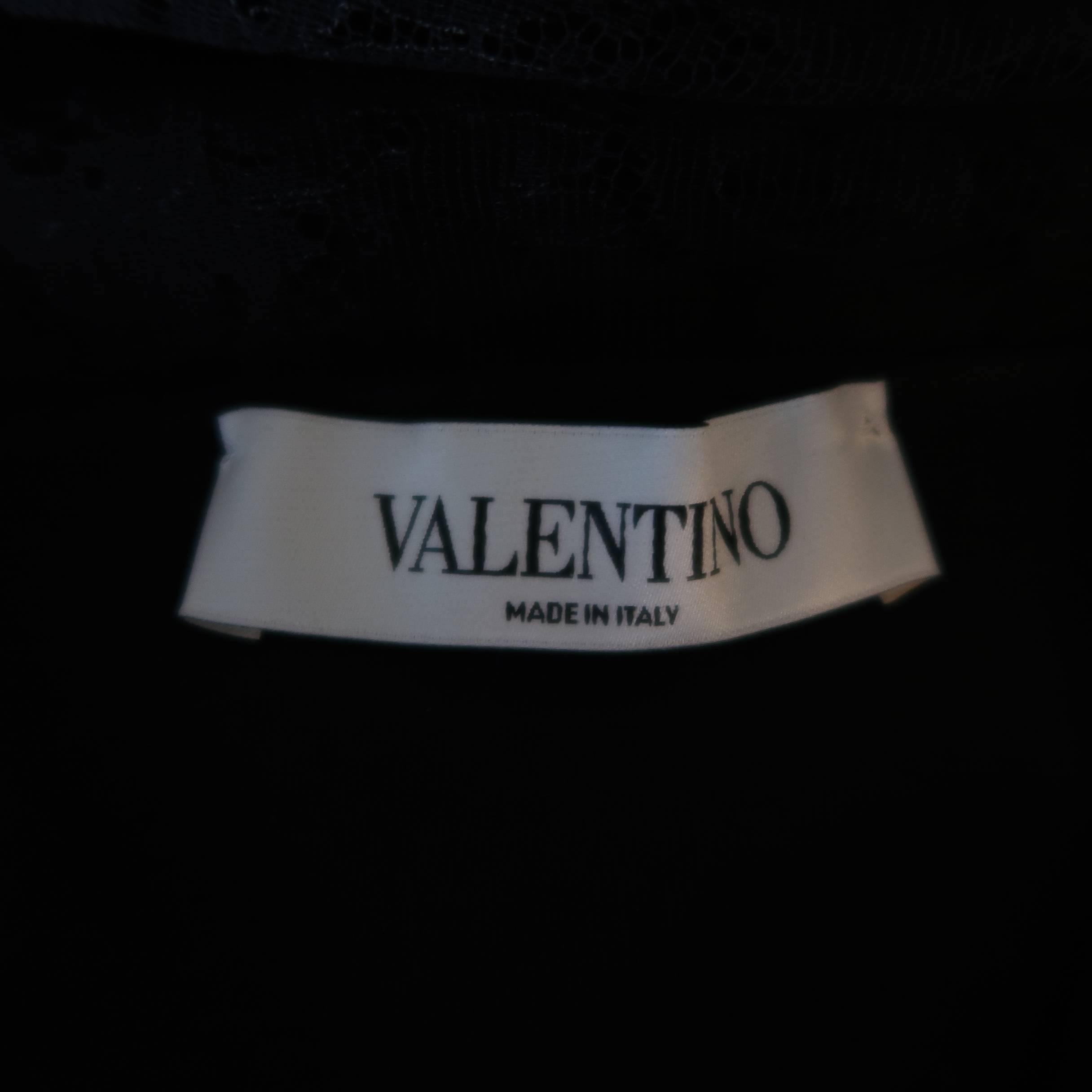 VALENTINO Size M Black Lave Back Off Shoulder Bow Cocktail Dress 4