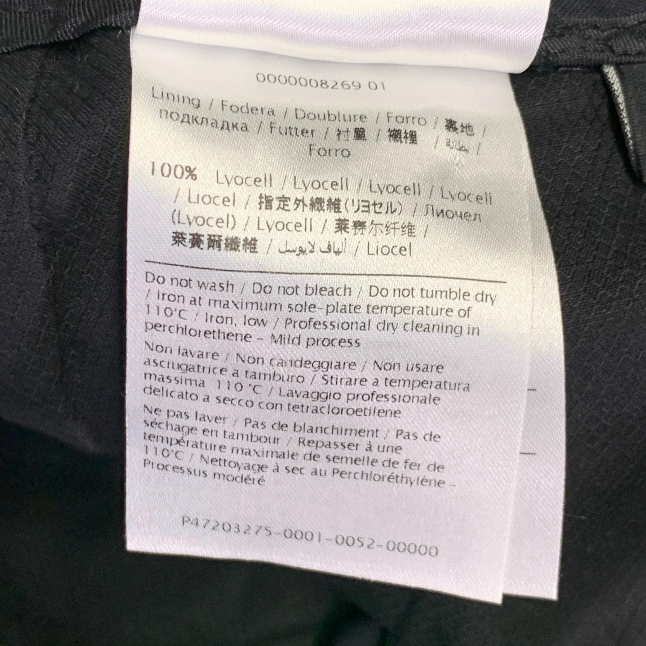 VALENTINO Size M Navy Black Wool Mohair Drawstring Cuffed Dress Pants en vente 2