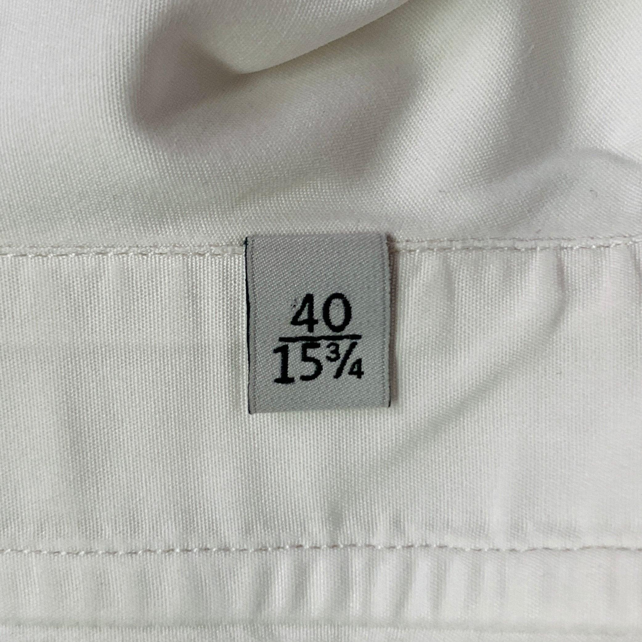 VALENTINO Taille M Chemise à manches longues en coton blanc à boutons cachés en vente 1