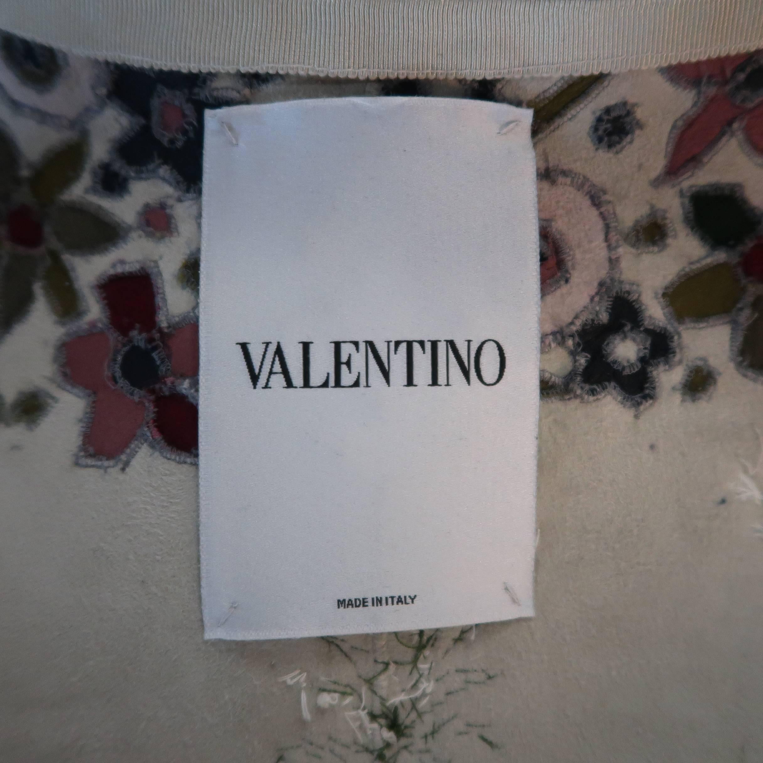 Valentino Cream Floral Shearling Vest Coat, Pre-Fall 2015 Runway 7
